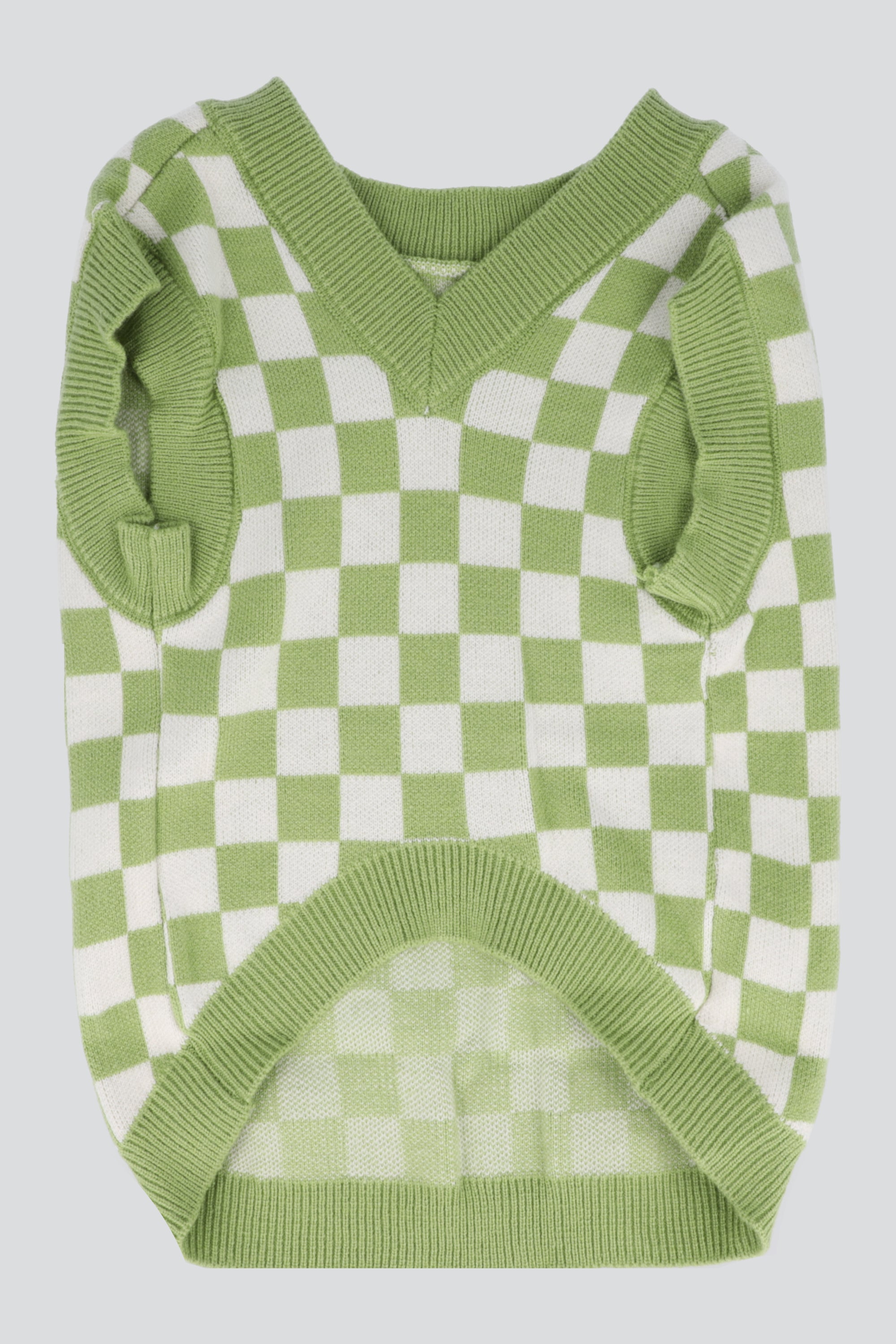 Sueter mascota cuadros ajedrez OLIVO