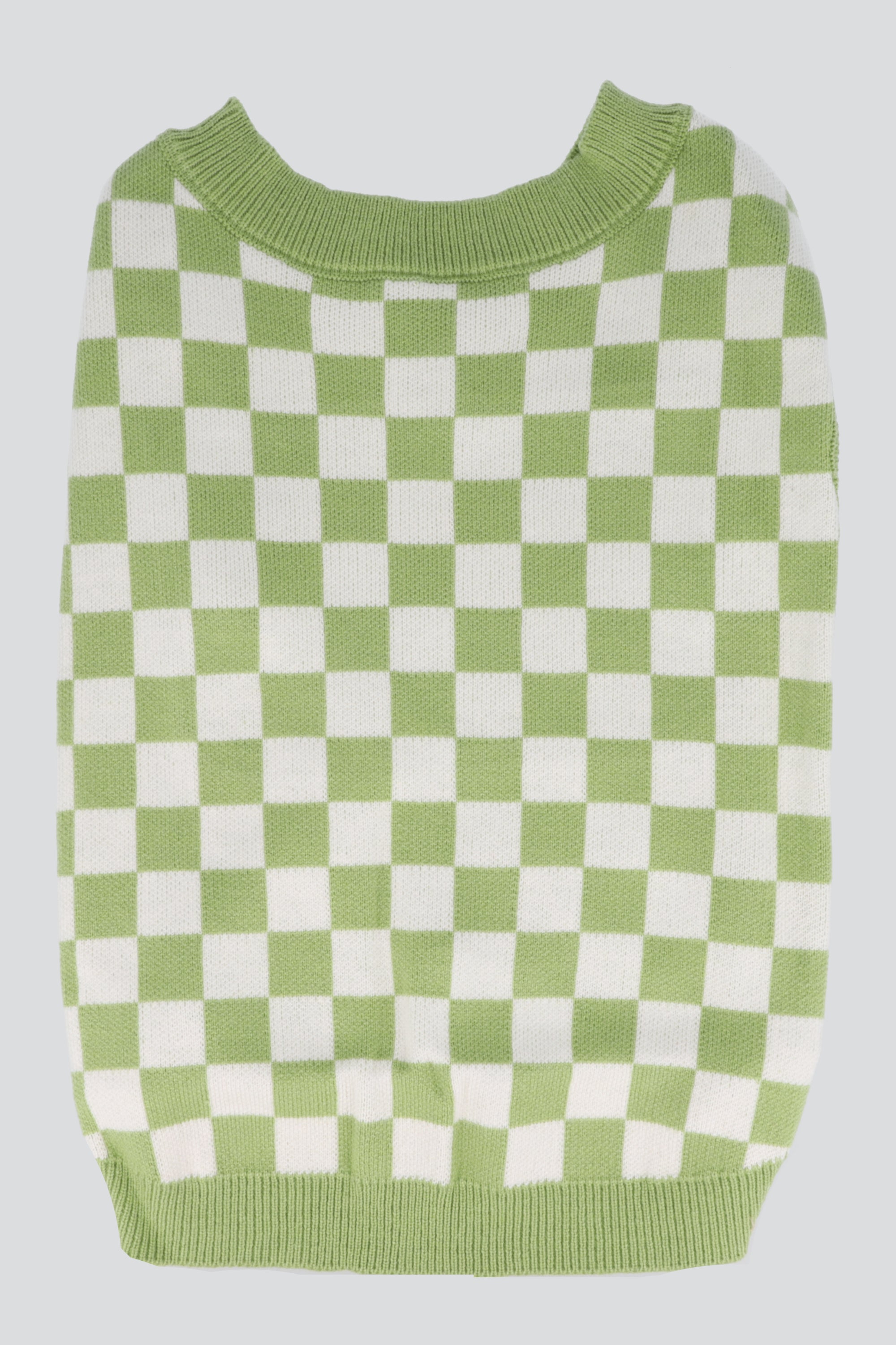 Sueter mascota cuadros ajedrez OLIVO