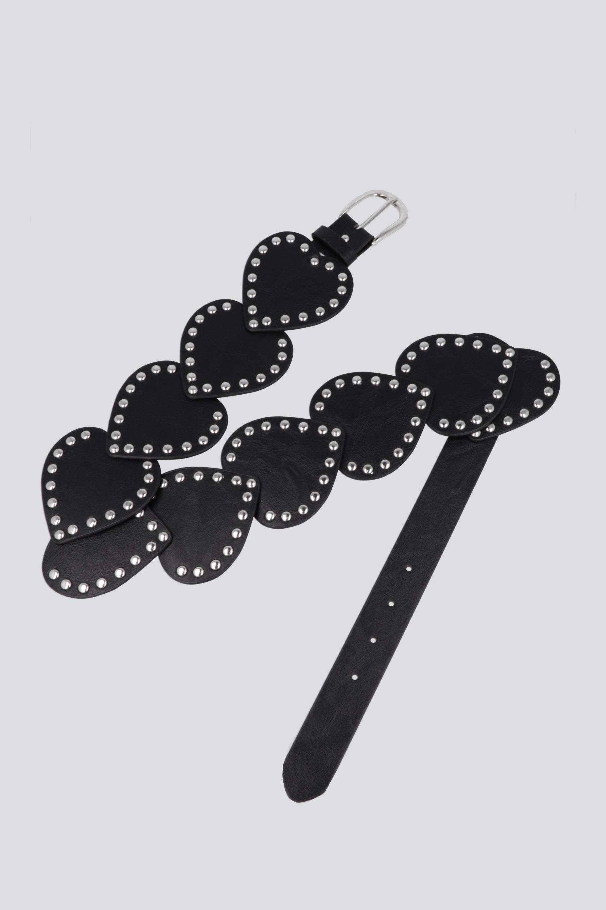 Cinturon boho corazones studs NEGRO