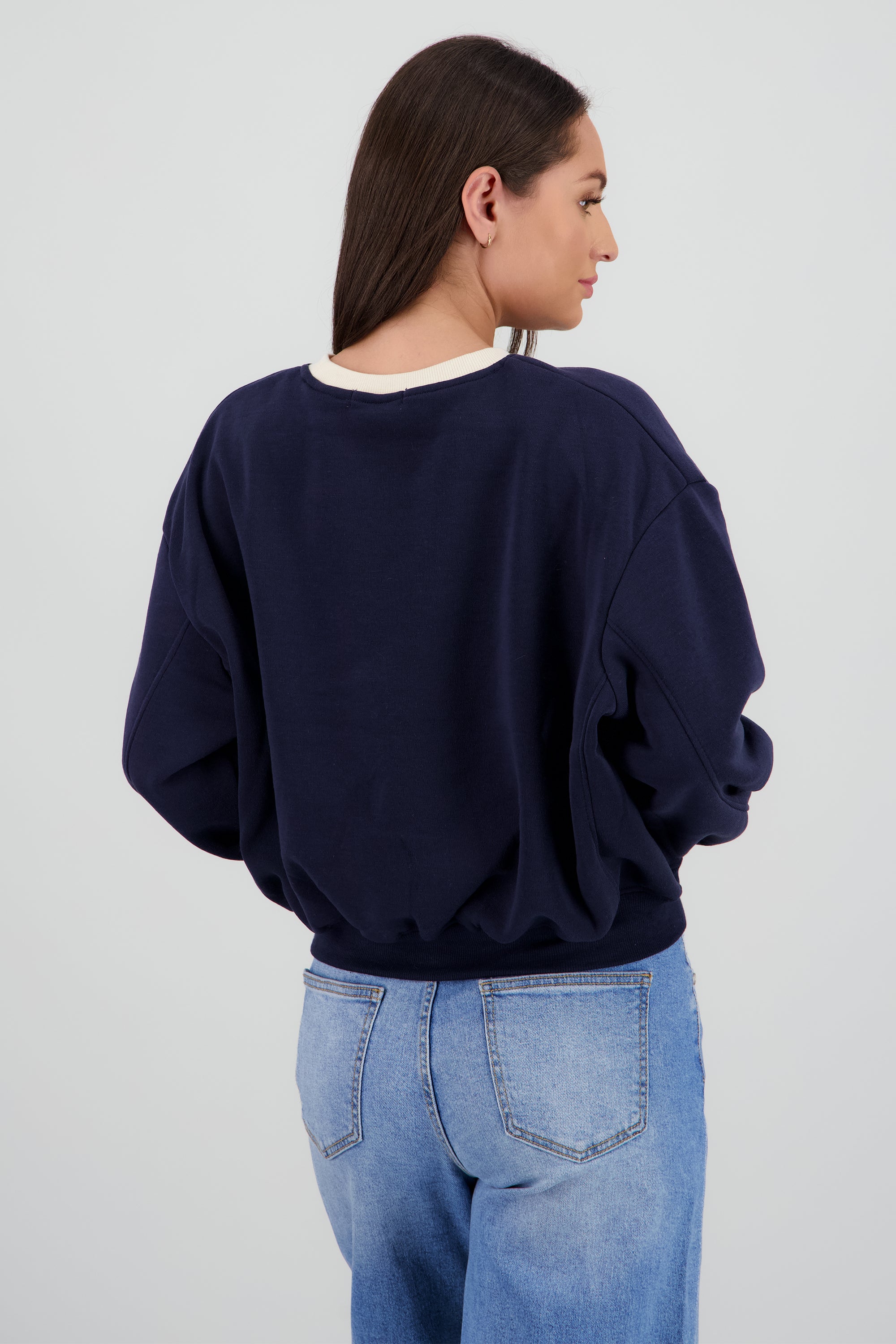 Sudadera contraste estampado MARINO COMBO