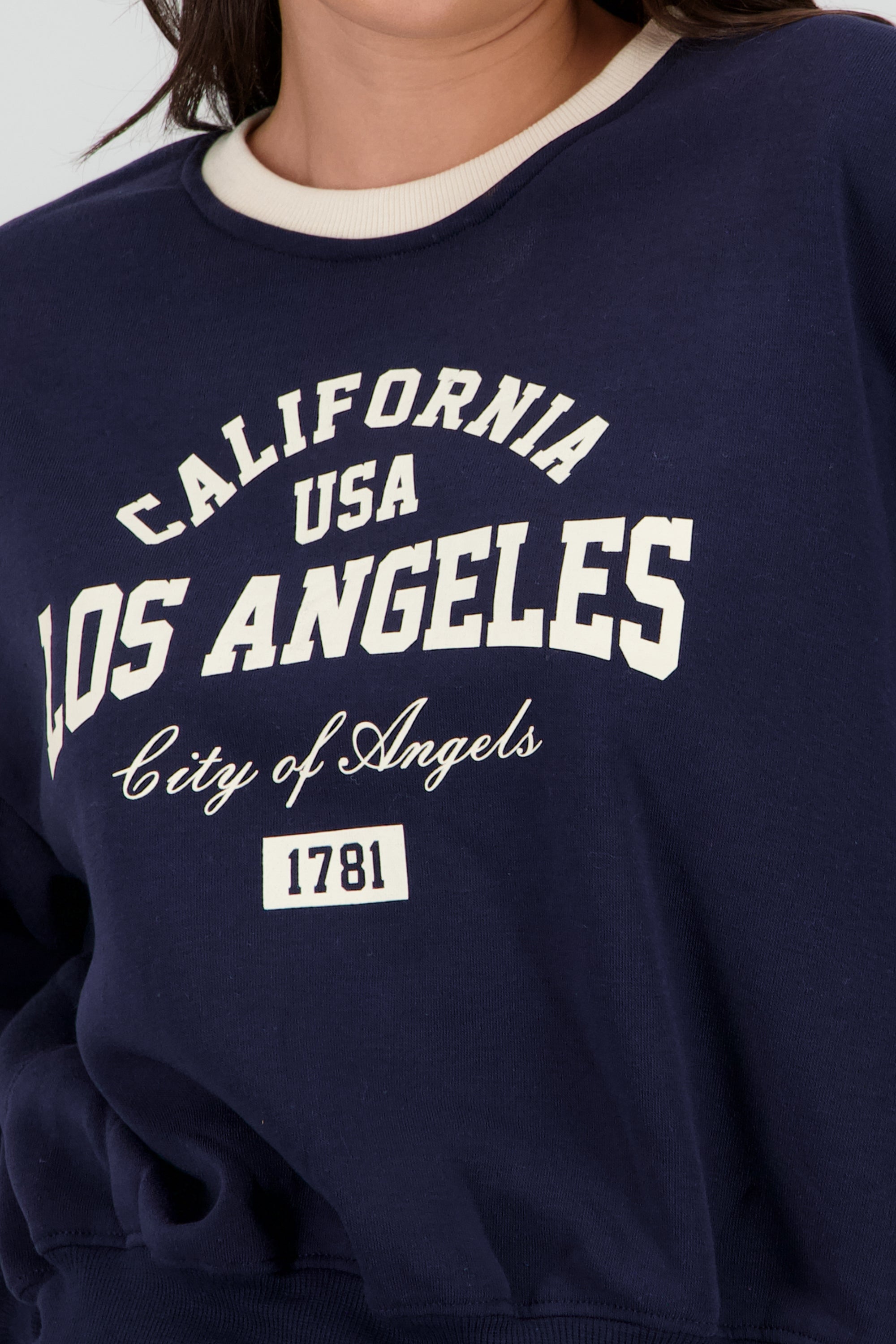 Sudadera contraste estampado MARINO COMBO