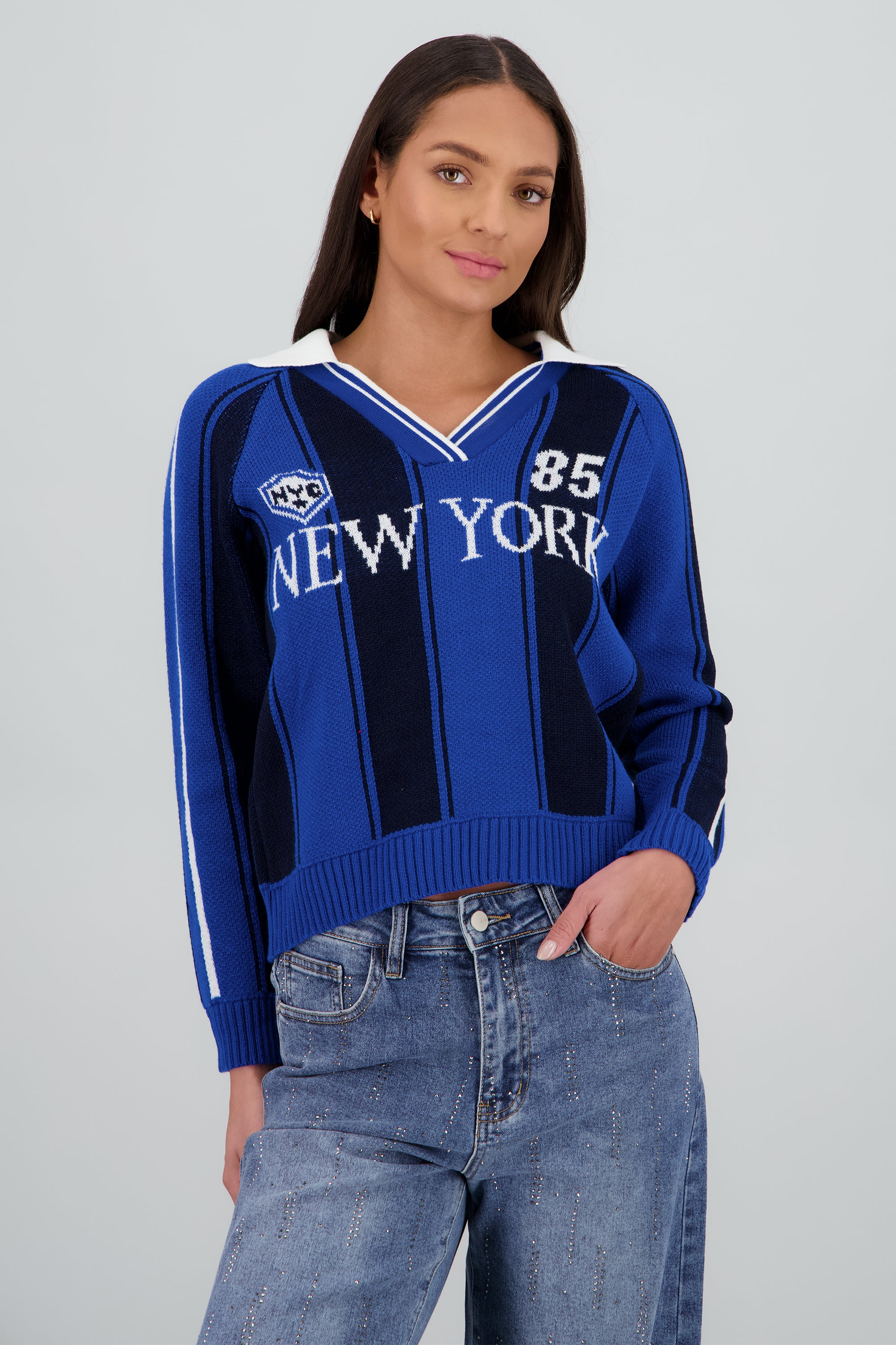 Sueter jersey New York AZUL COMBO