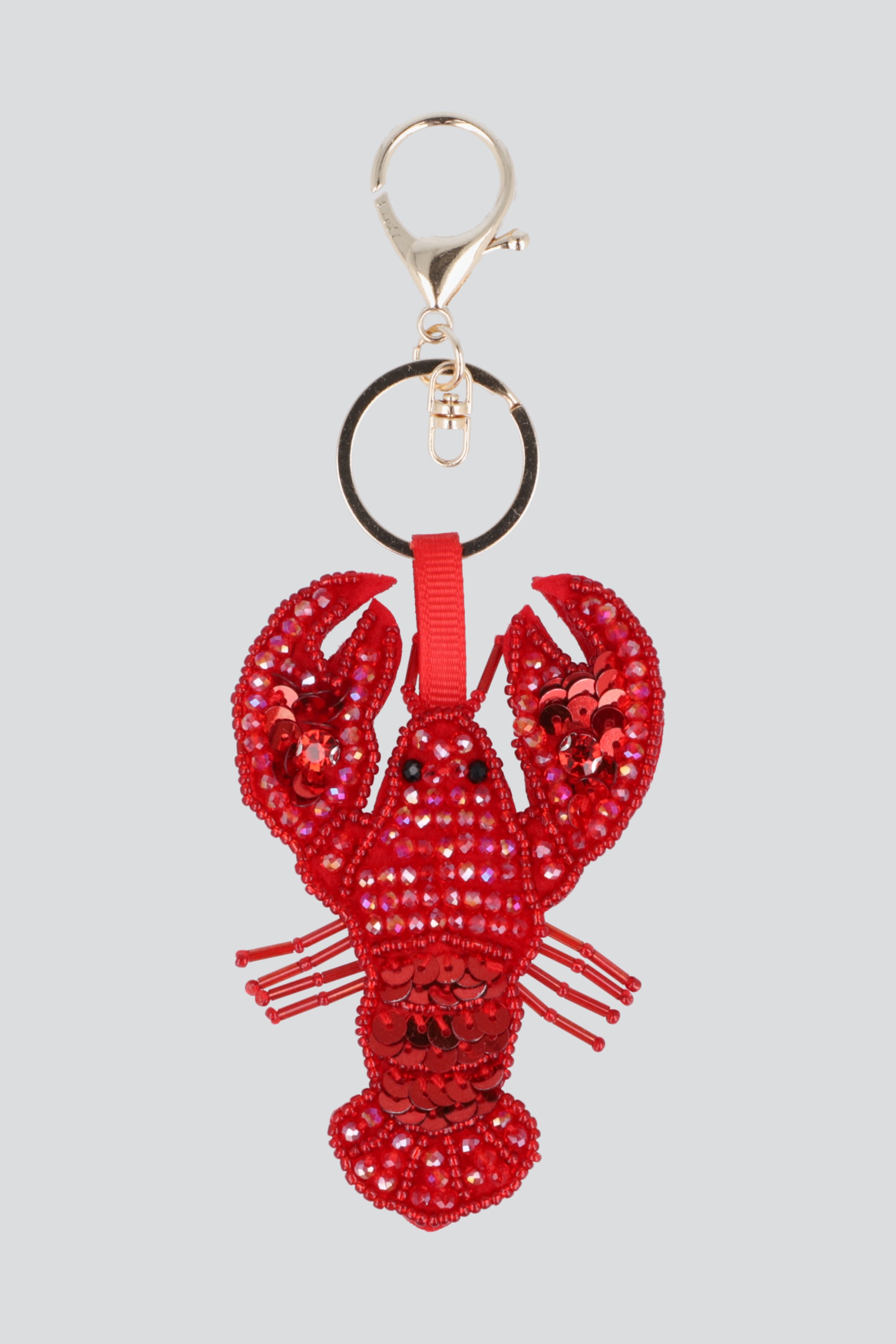 LLAVERO LANGOSTA FULL BEADS ROJO