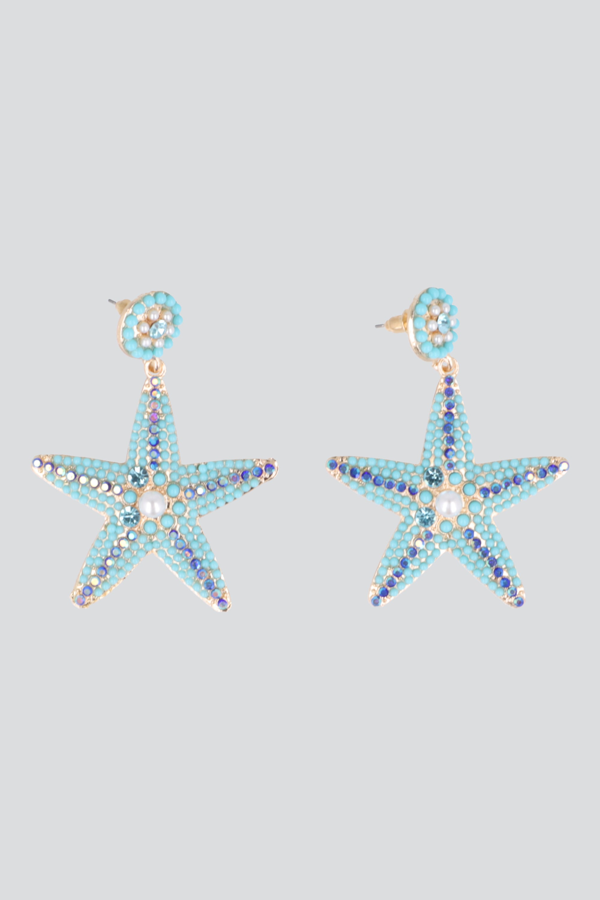 ARETES MAXI ESTRELLA DE MAR BEADS AZUL