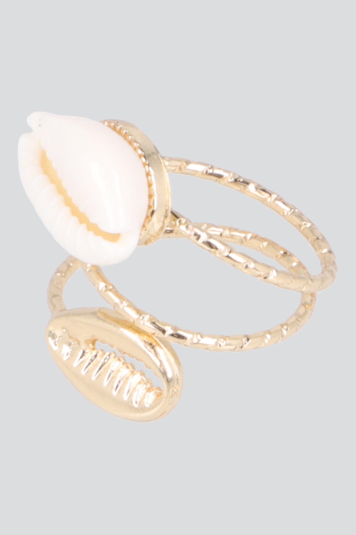 ANILLO DOBLE CONCHA TWIST ORO