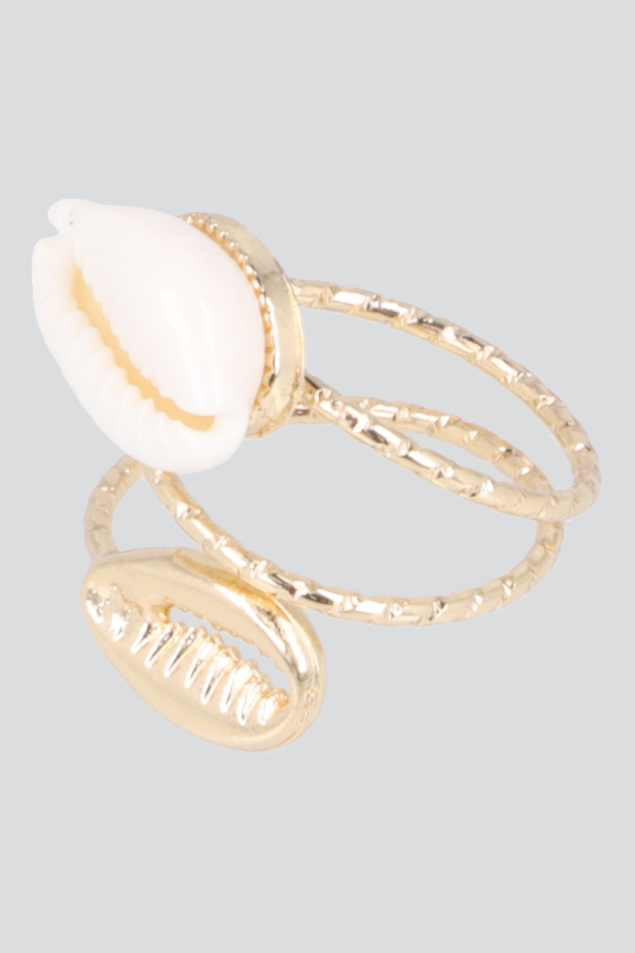 ANILLO DOBLE CONCHA TWIST