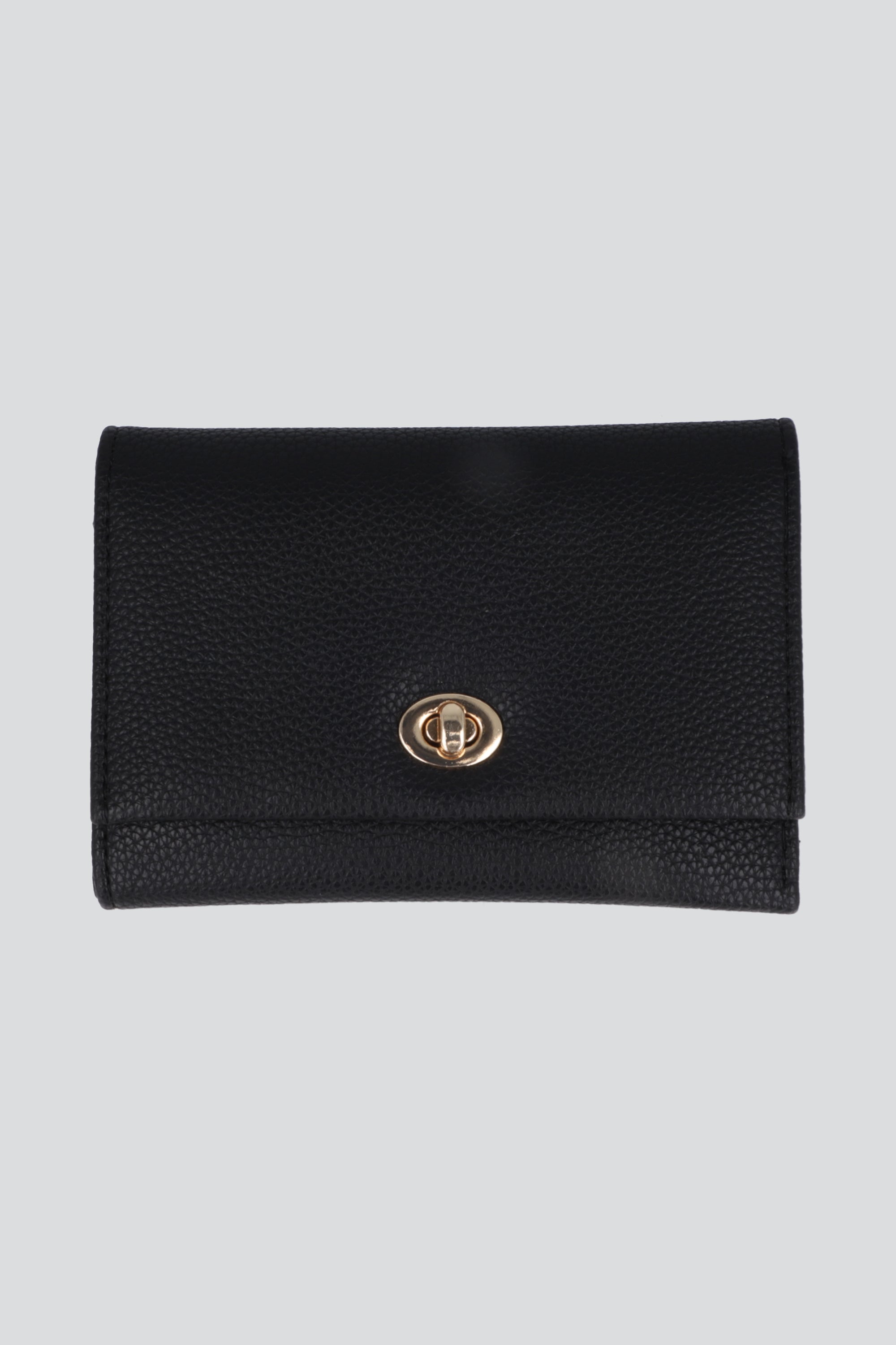 Cartera midi broche girable NEGRO