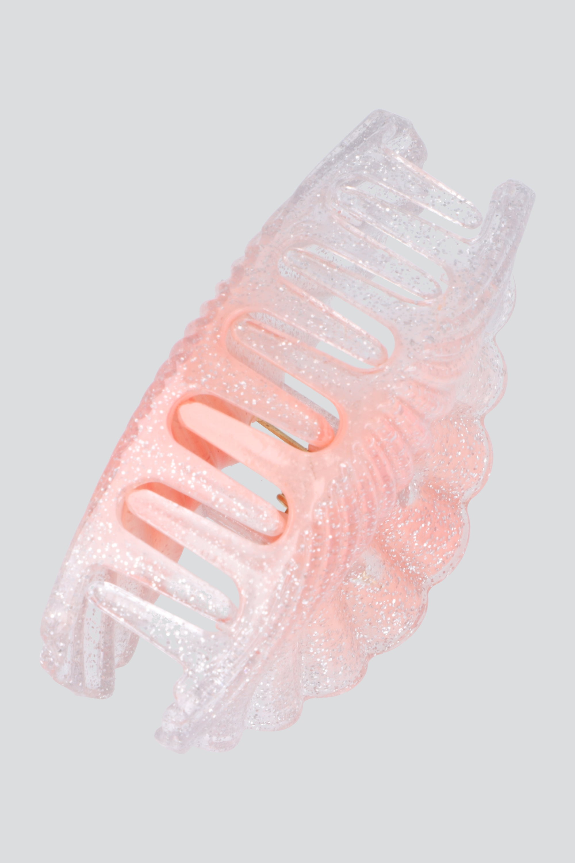 PINZA CONCHA MAR GLITTER CORAL