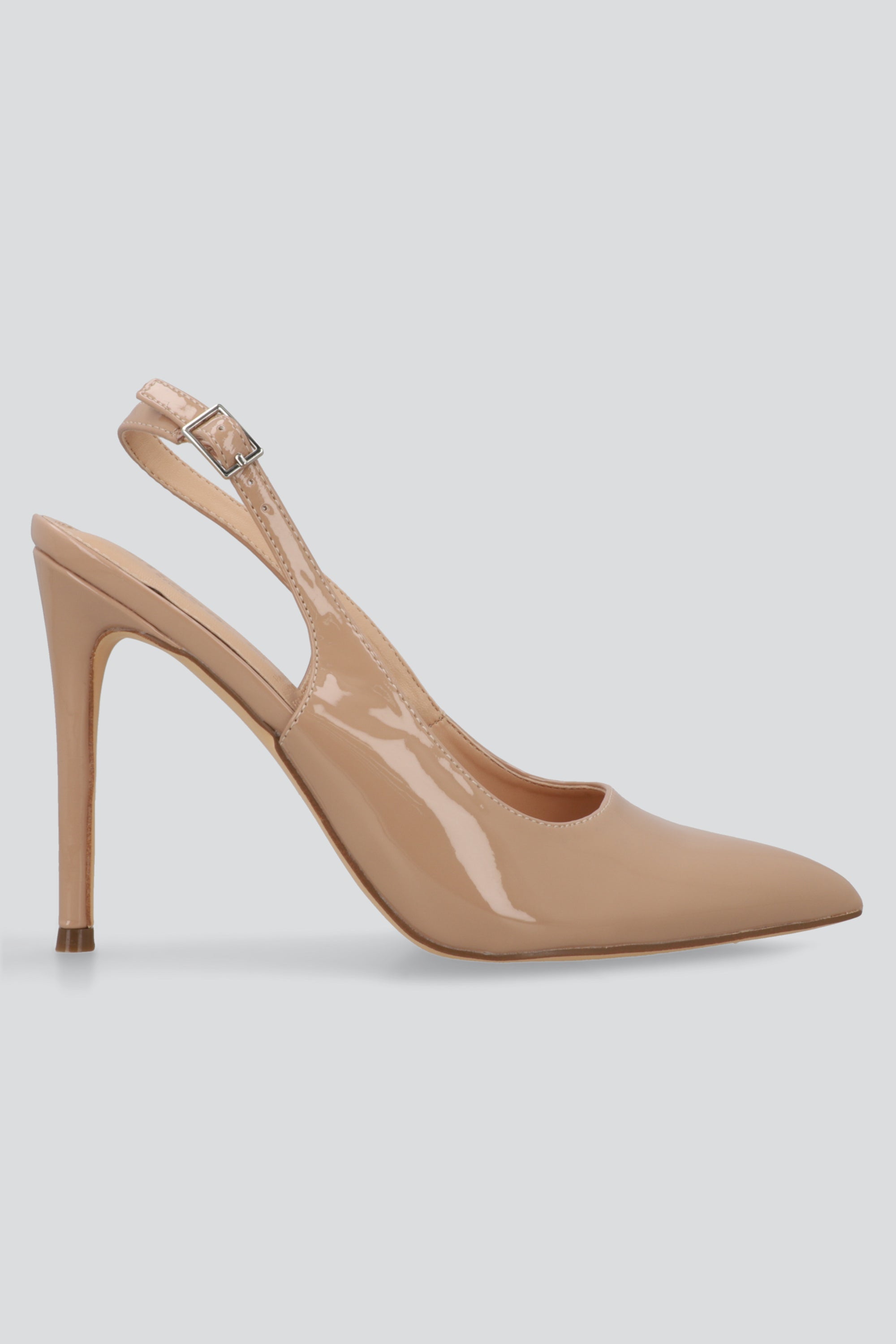 Tacon puntal alto slingback NUDE