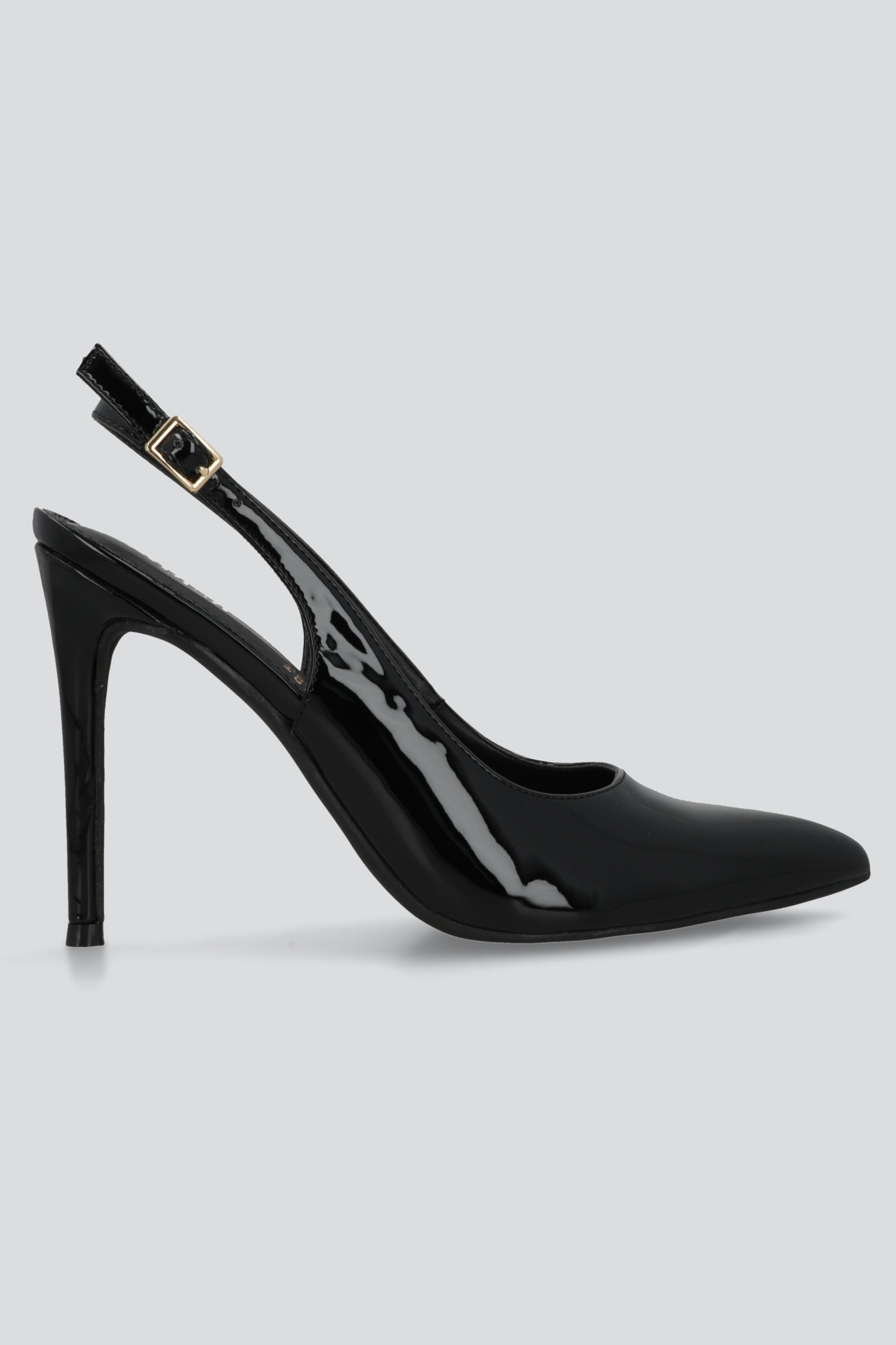 Tacon puntal alto slingback NEGRO