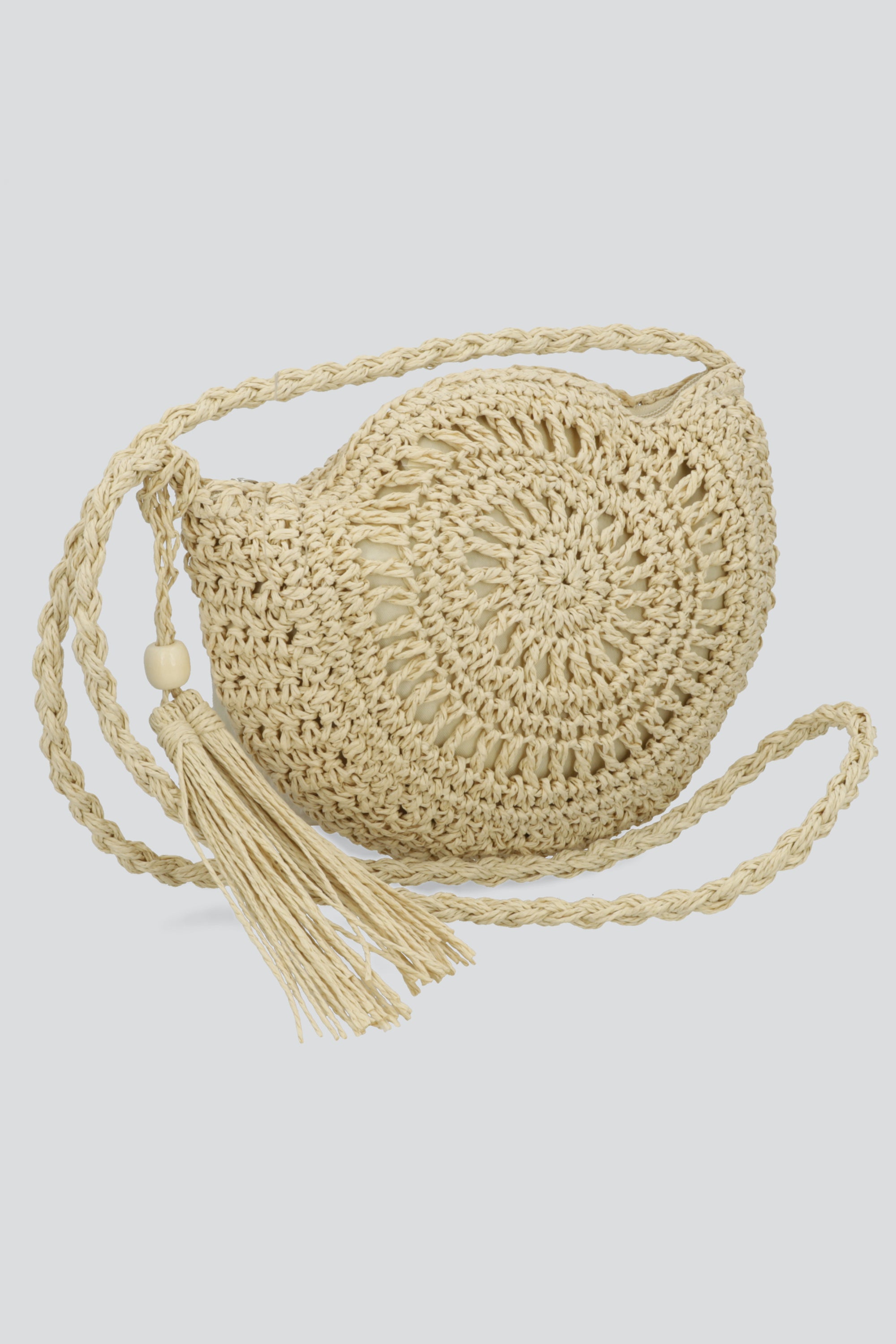 BOLSA CROCHET CARACOLA PLAYA BEIGE