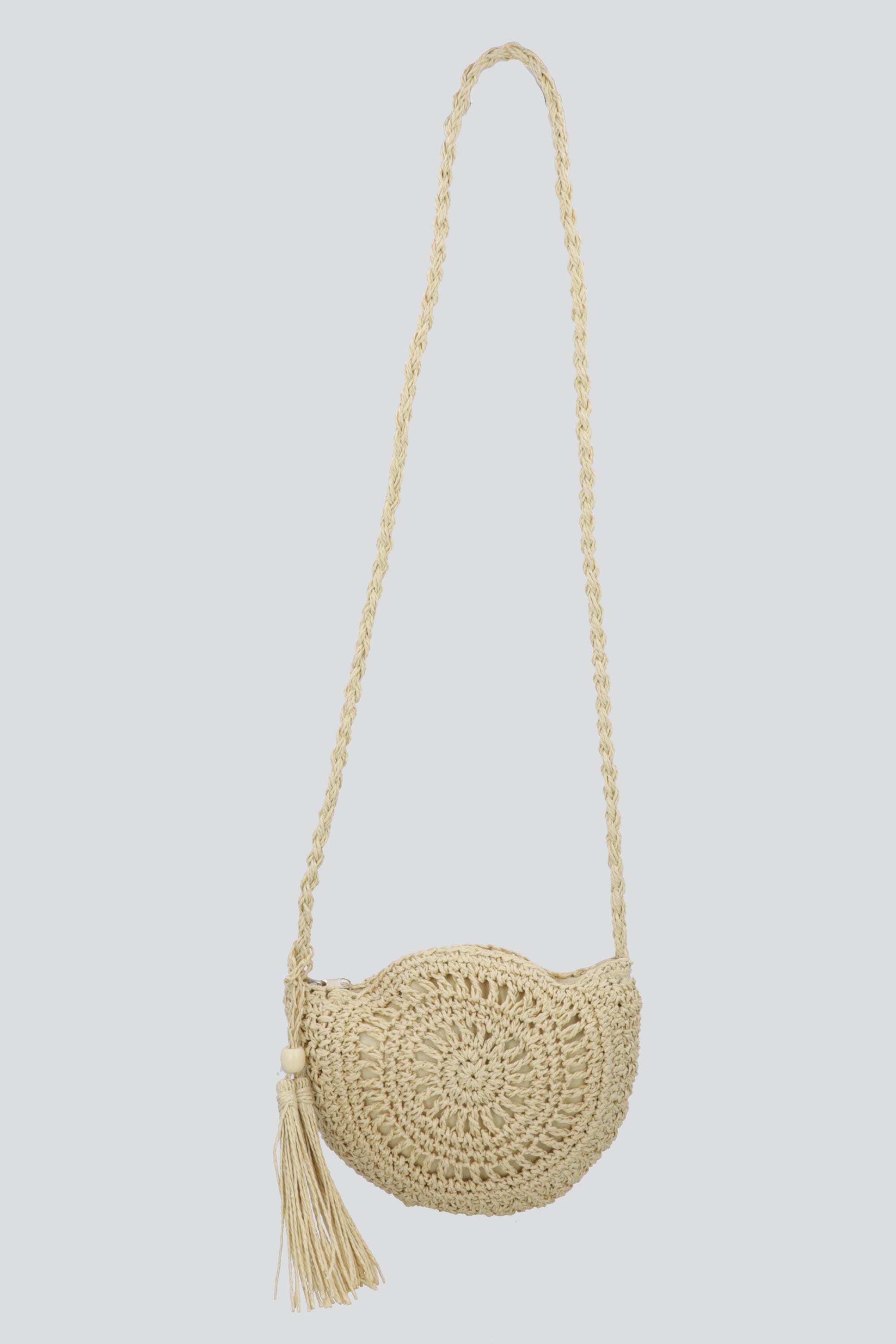 BOLSA CROCHET CARACOLA PLAYA BEIGE