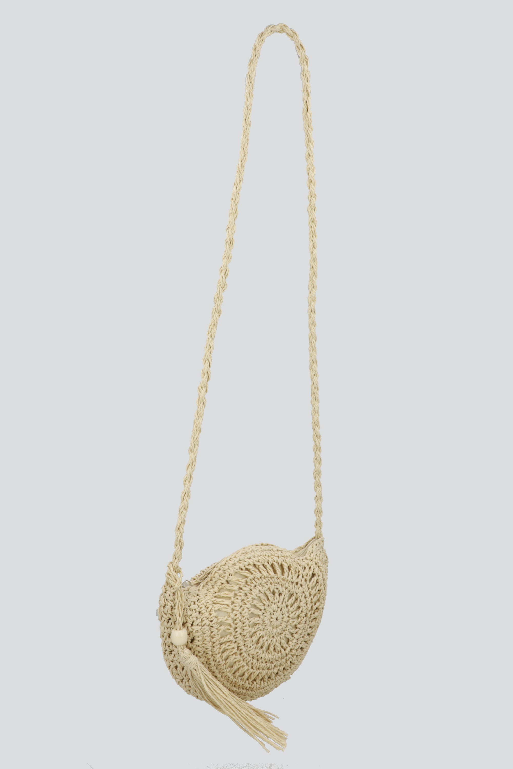 BOLSA CROCHET CARACOLA PLAYA BEIGE
