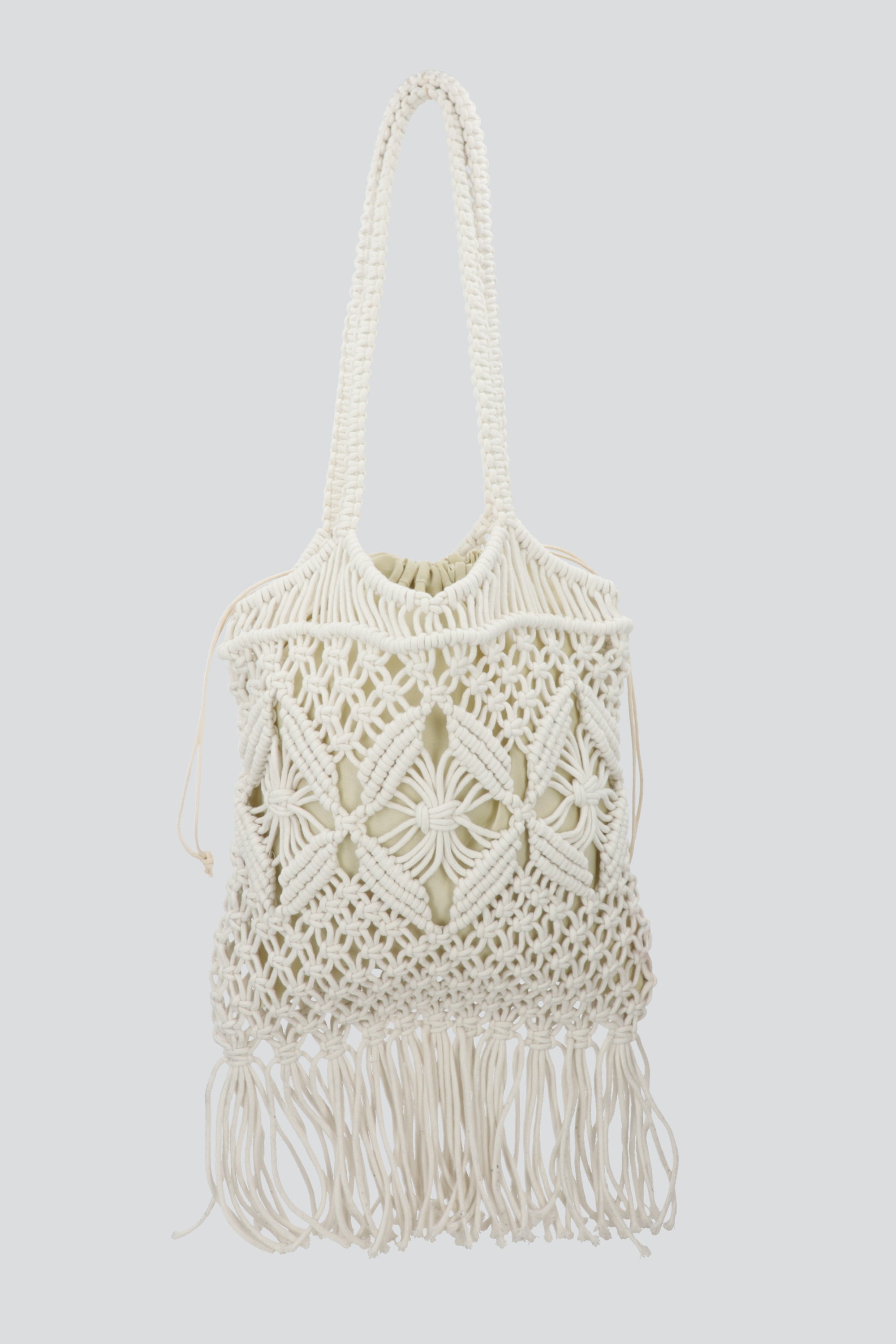 BOLSA CROCHET FLECOS PLAYA BEIGE