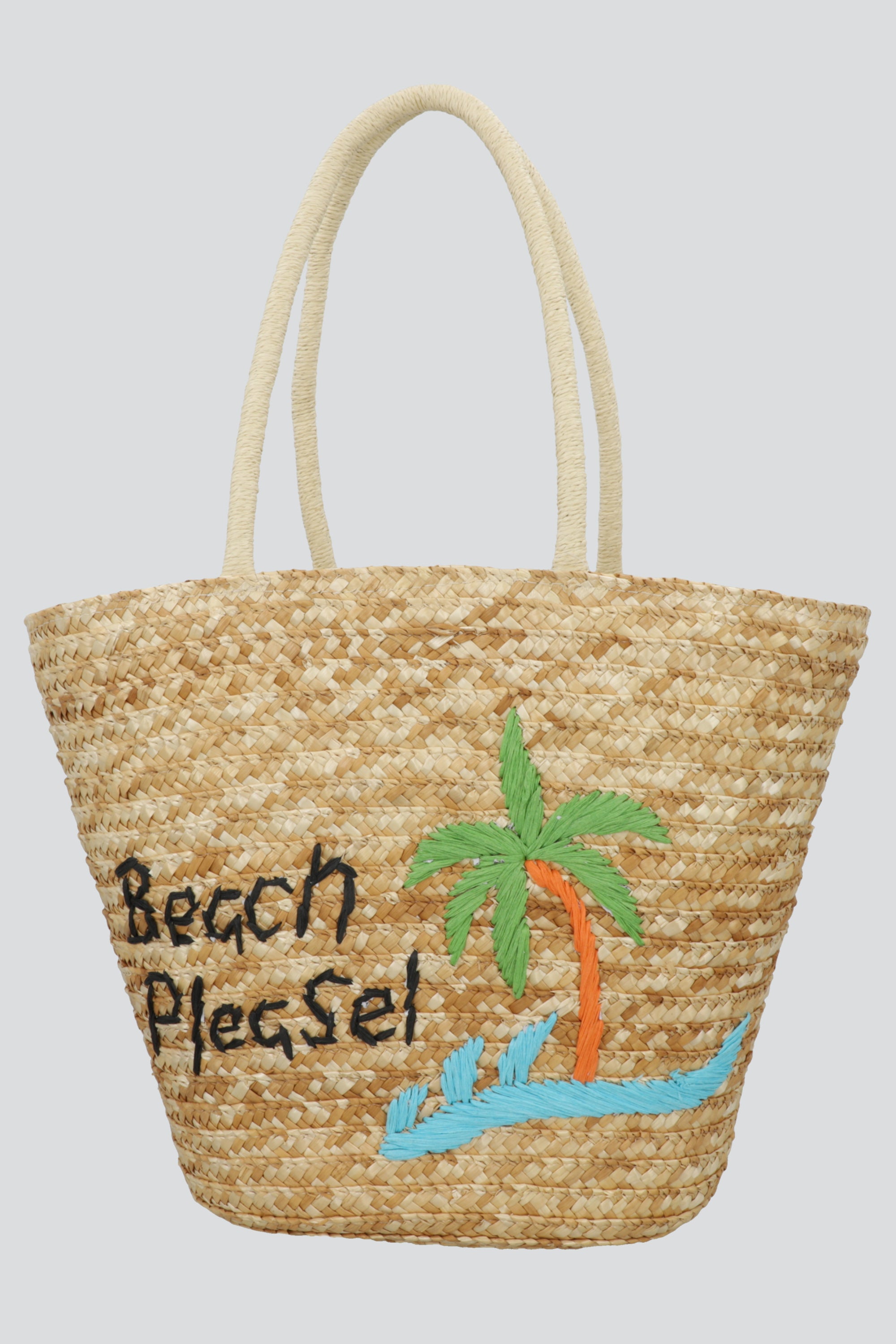 BOLSA RIGIDA TEJIDA PRINT PLAYA VERDE