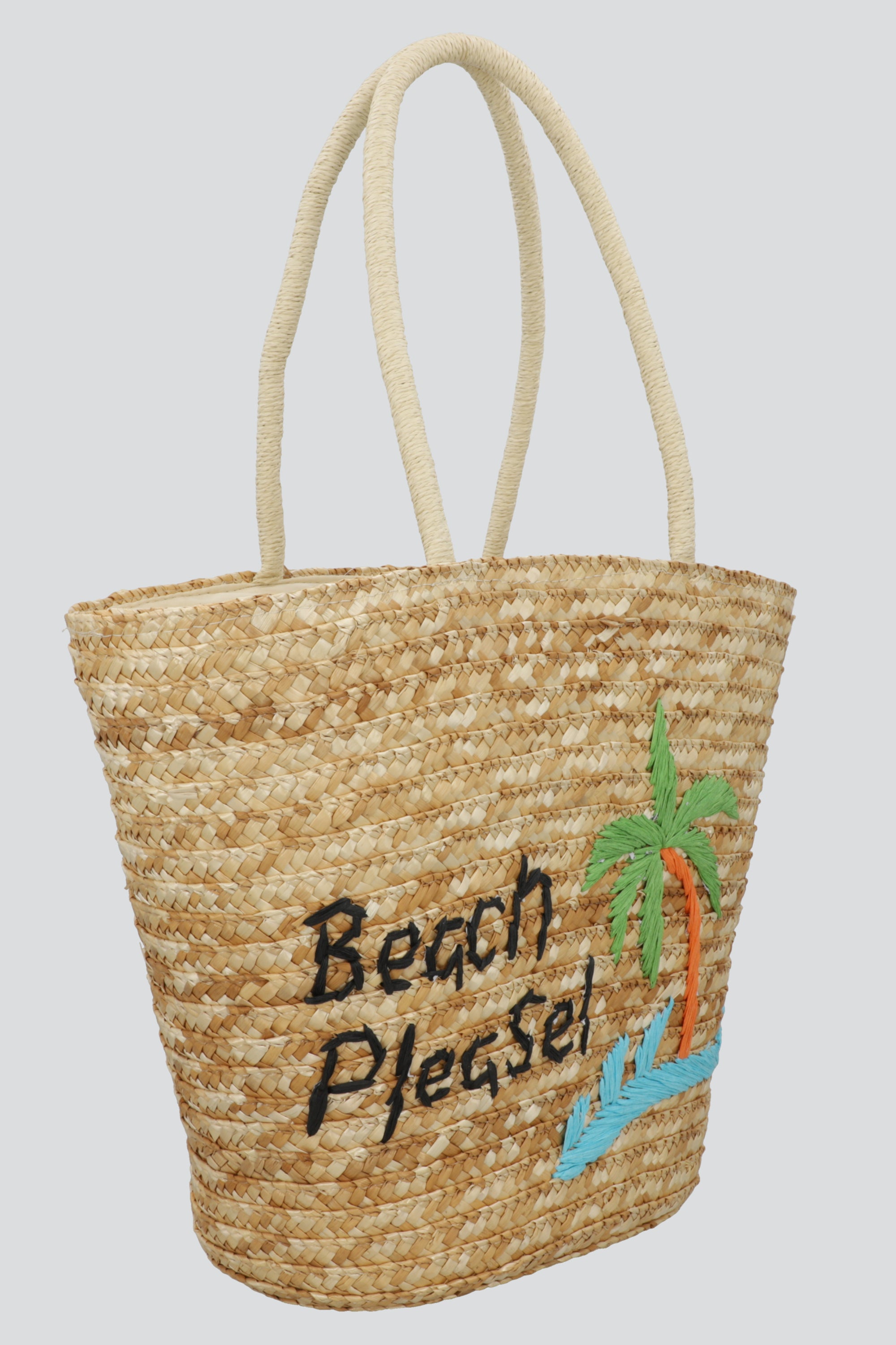 BOLSA RIGIDA TEJIDA PRINT PLAYA VERDE