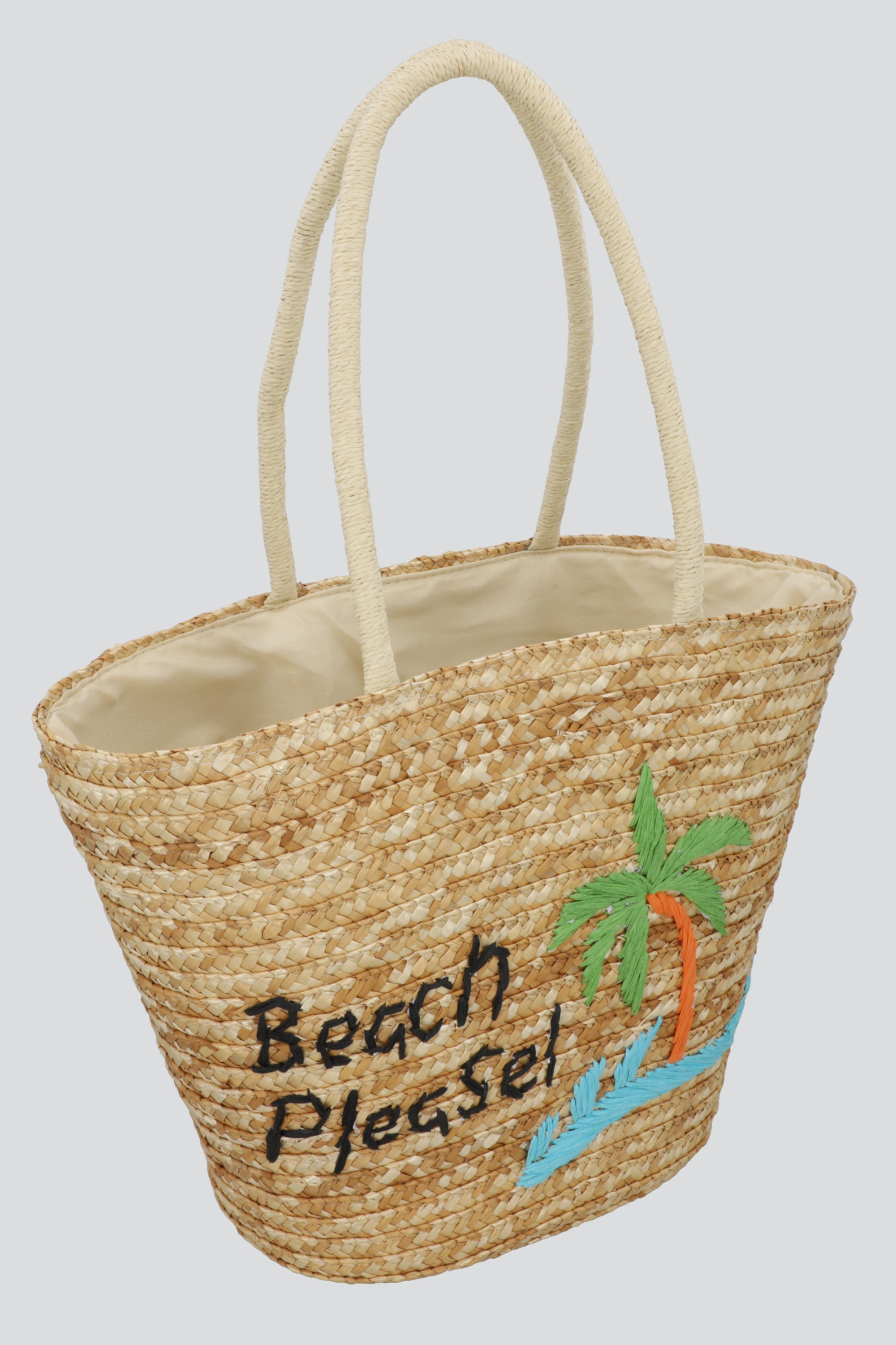 BOLSA RIGIDA TEJIDA PRINT PLAYA VERDE