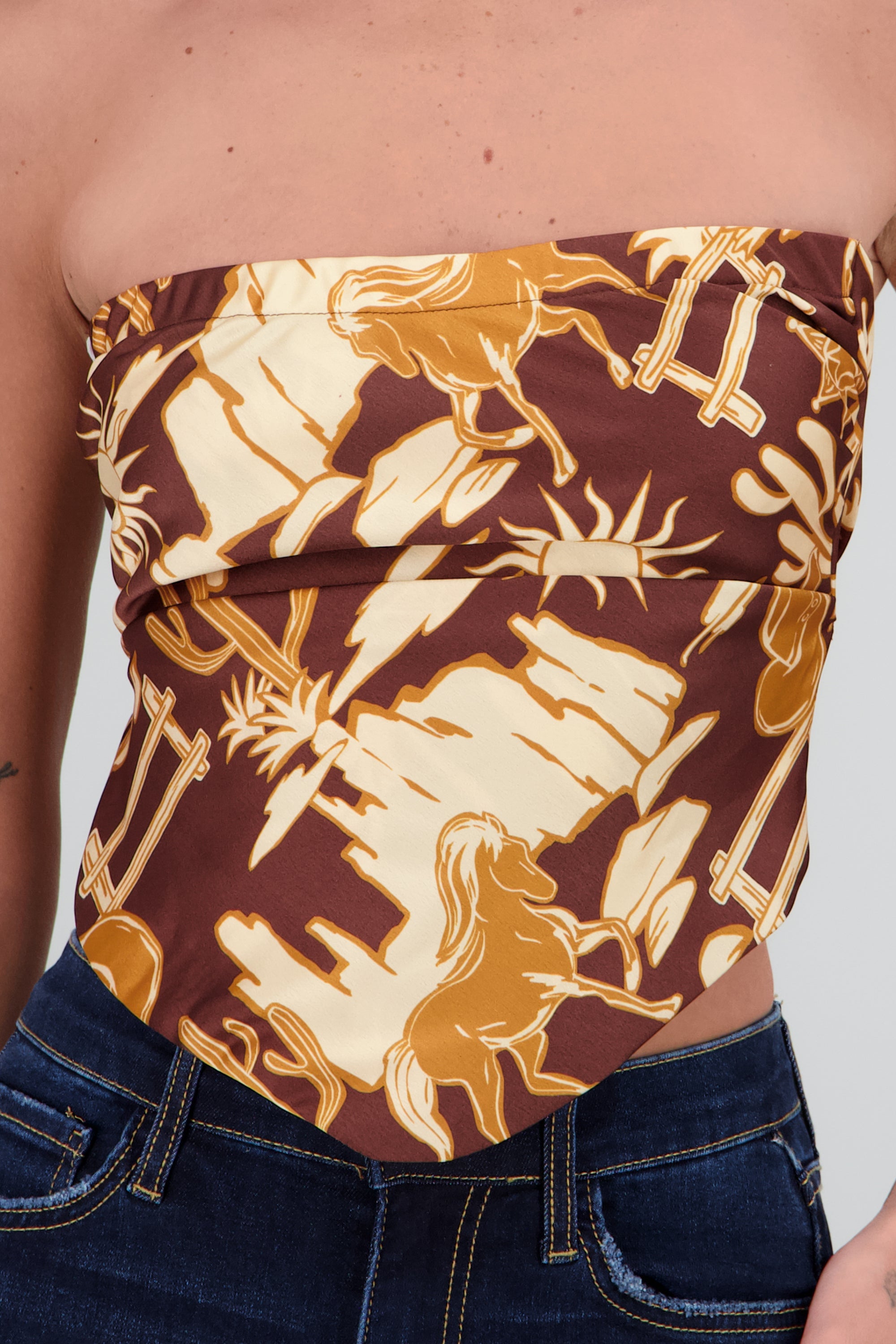 Top bandana cowboy print CAFE COMBO