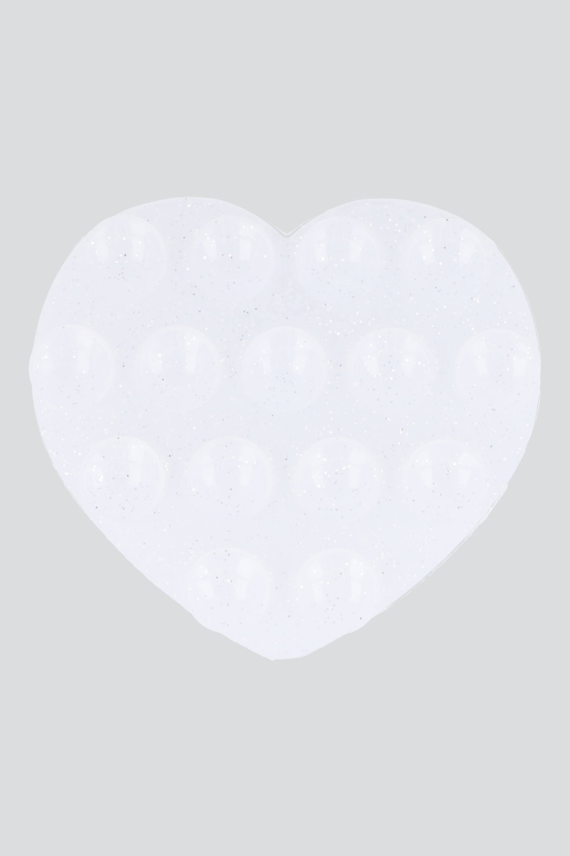 Ventosa para cel corazón glitter BLANCO