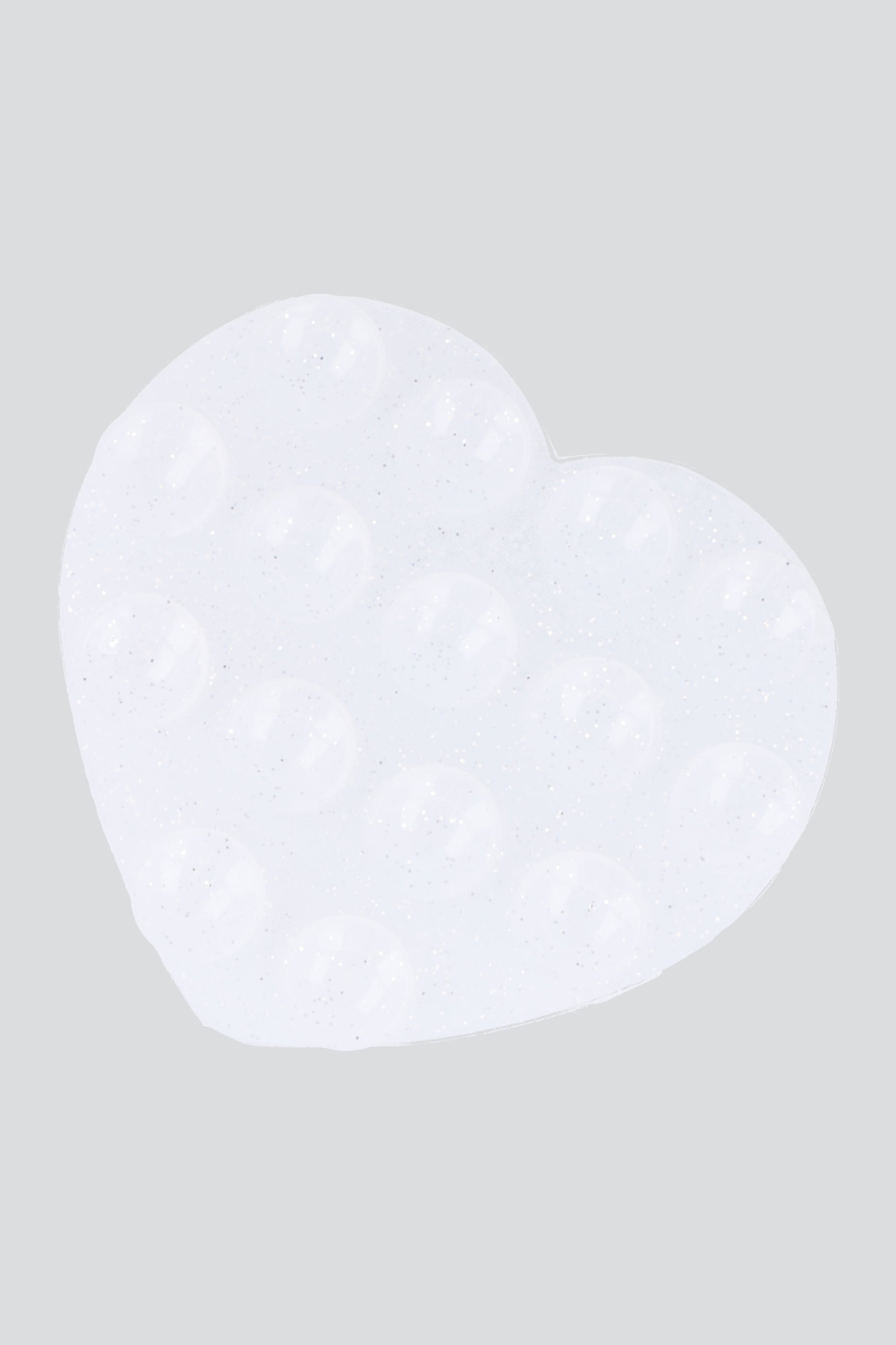 Ventosa para cel corazón glitter BLANCO