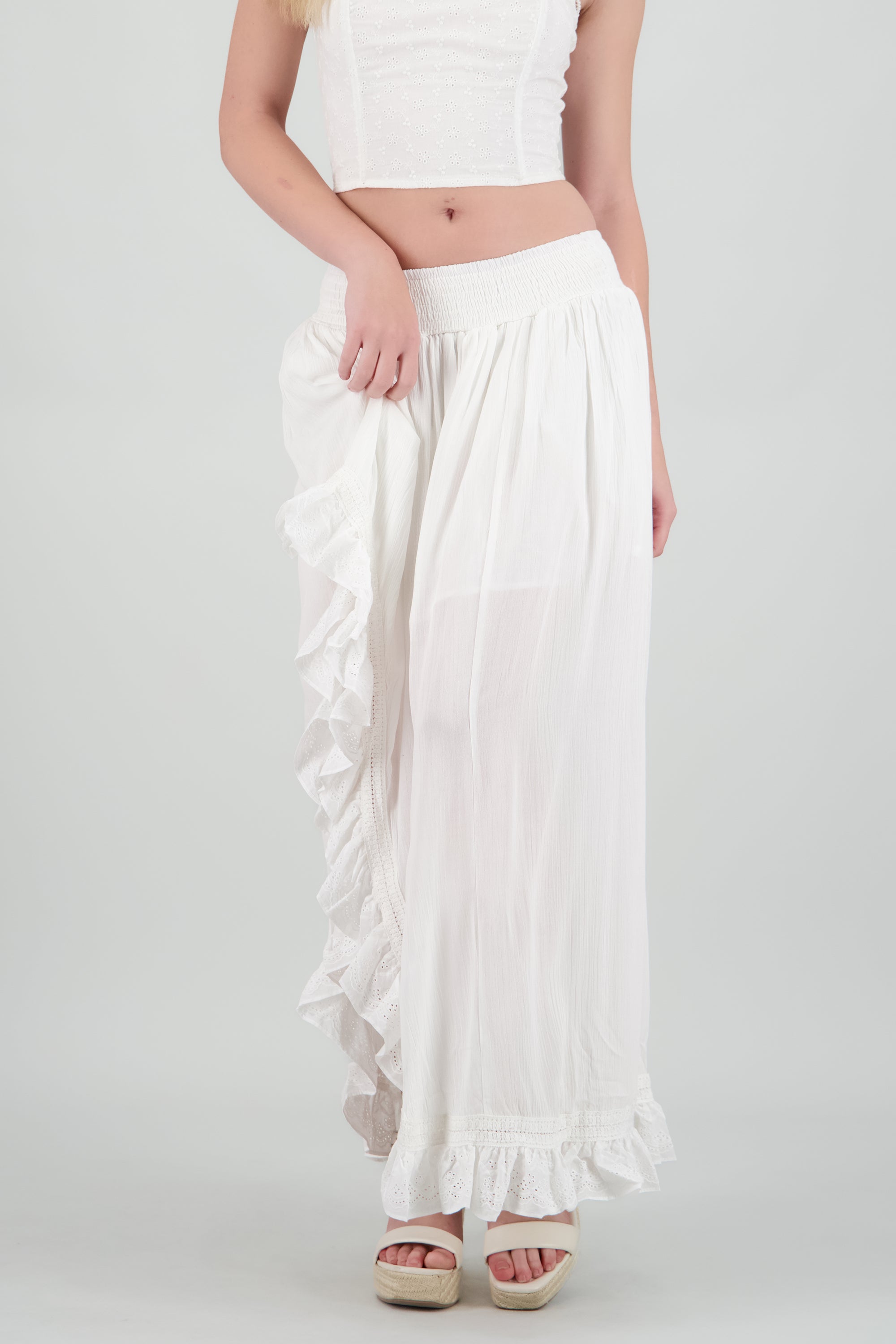 Falda maxi olan crochet HUESO