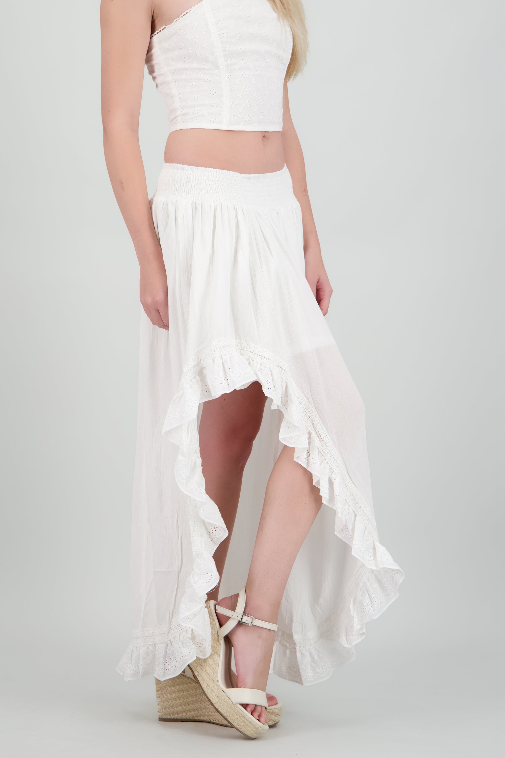 Falda maxi olan crochet HUESO