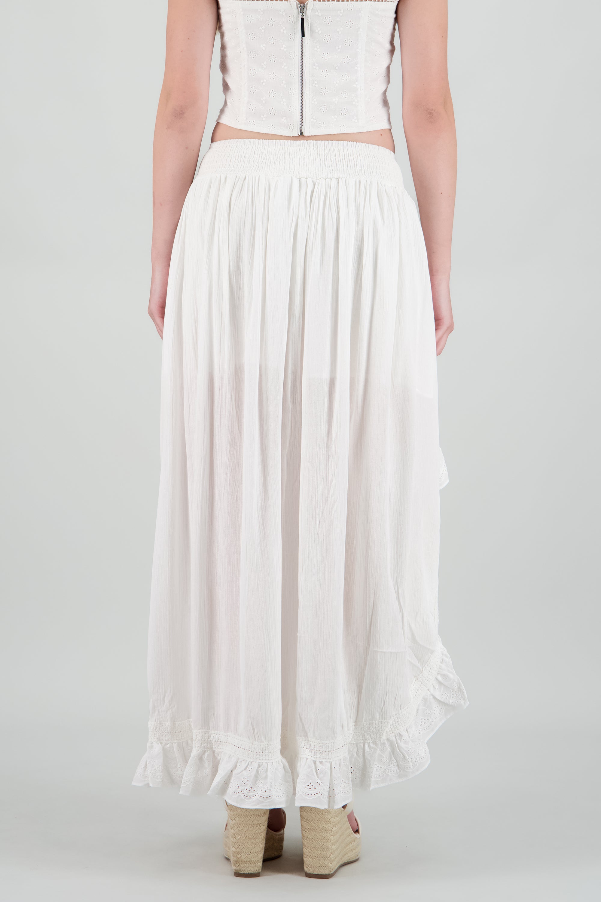 Falda maxi olan crochet HUESO