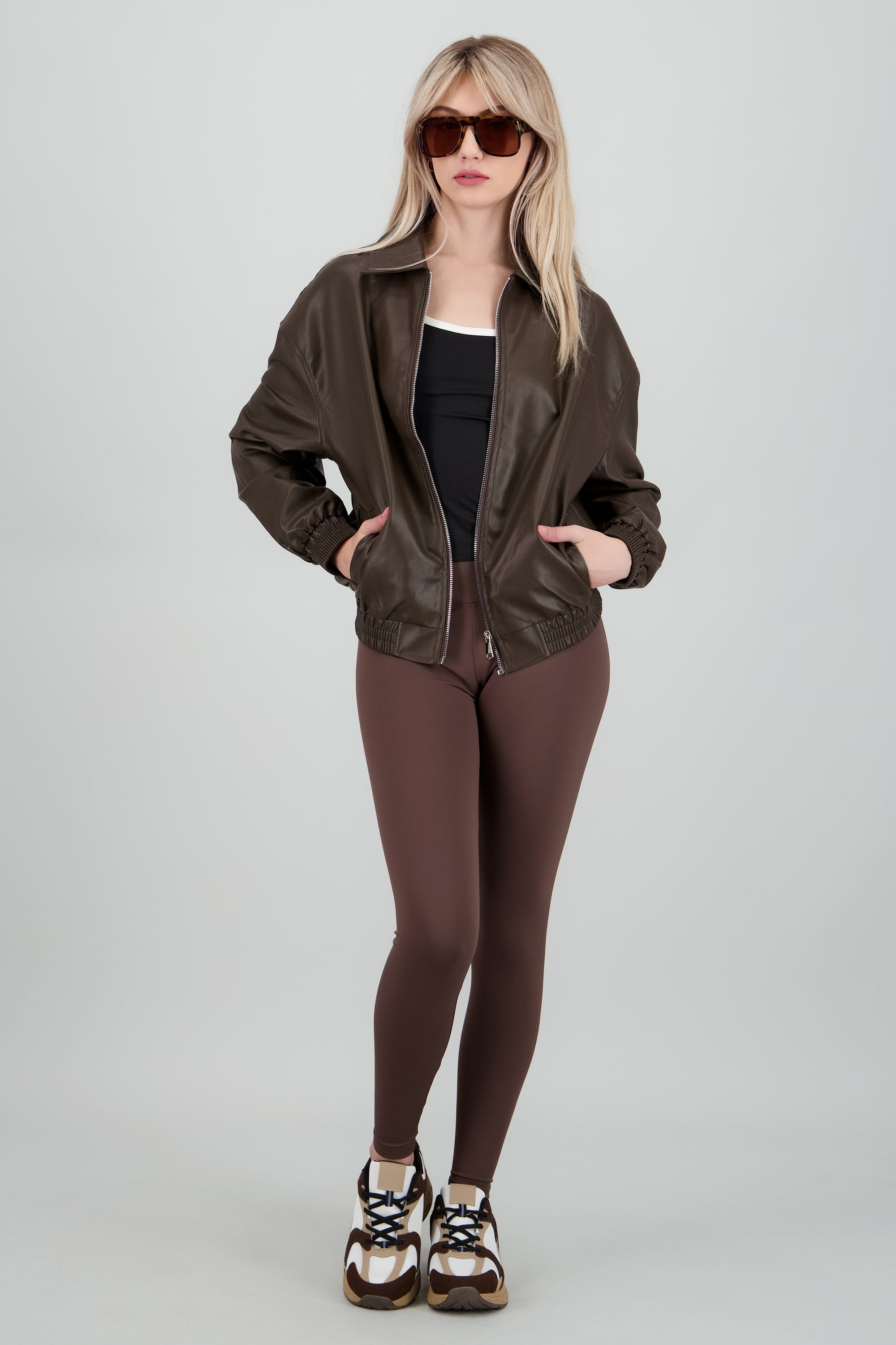 Leggings deportivos skinny detalle pretina CAFE