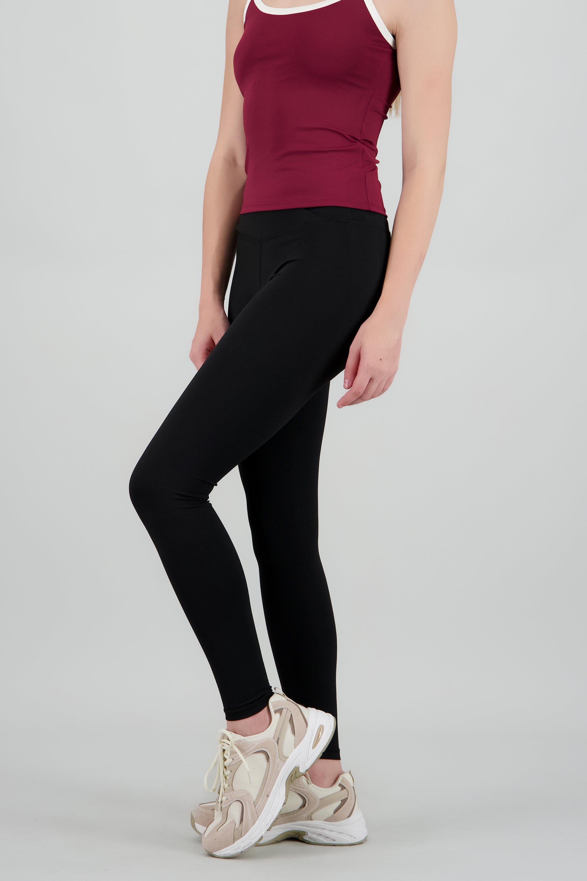 Leggings deportivos skinny detalle pretina NEGRO