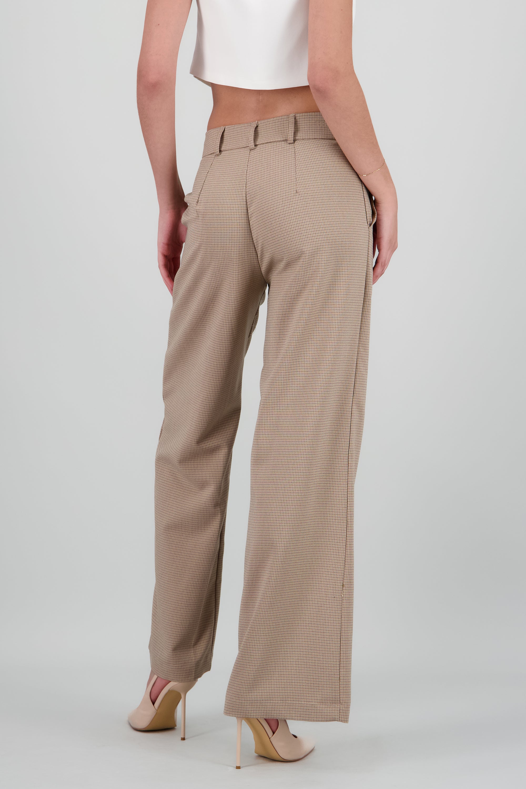 Pantalon amplio estampado tartan CAFE COMBO