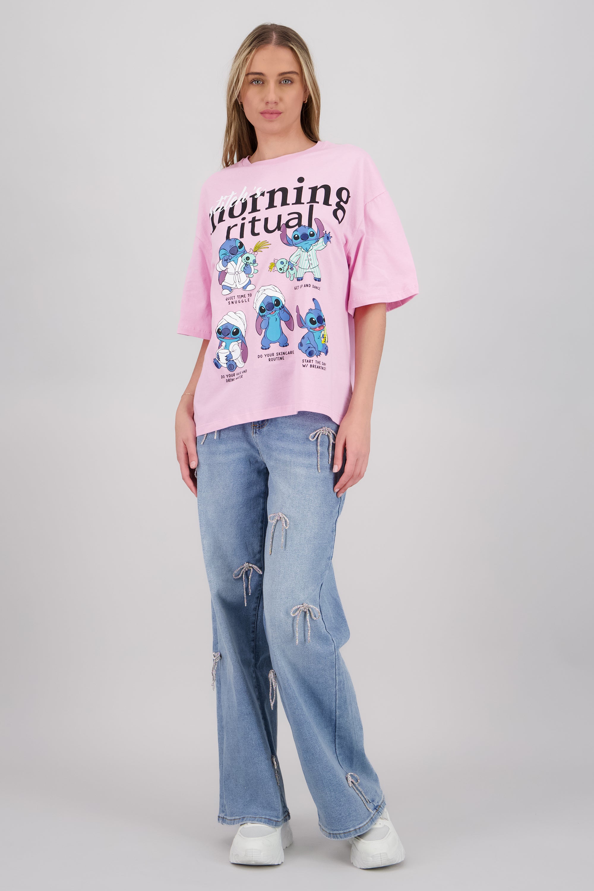 Playera Stitch grwm ROSA PASTEL