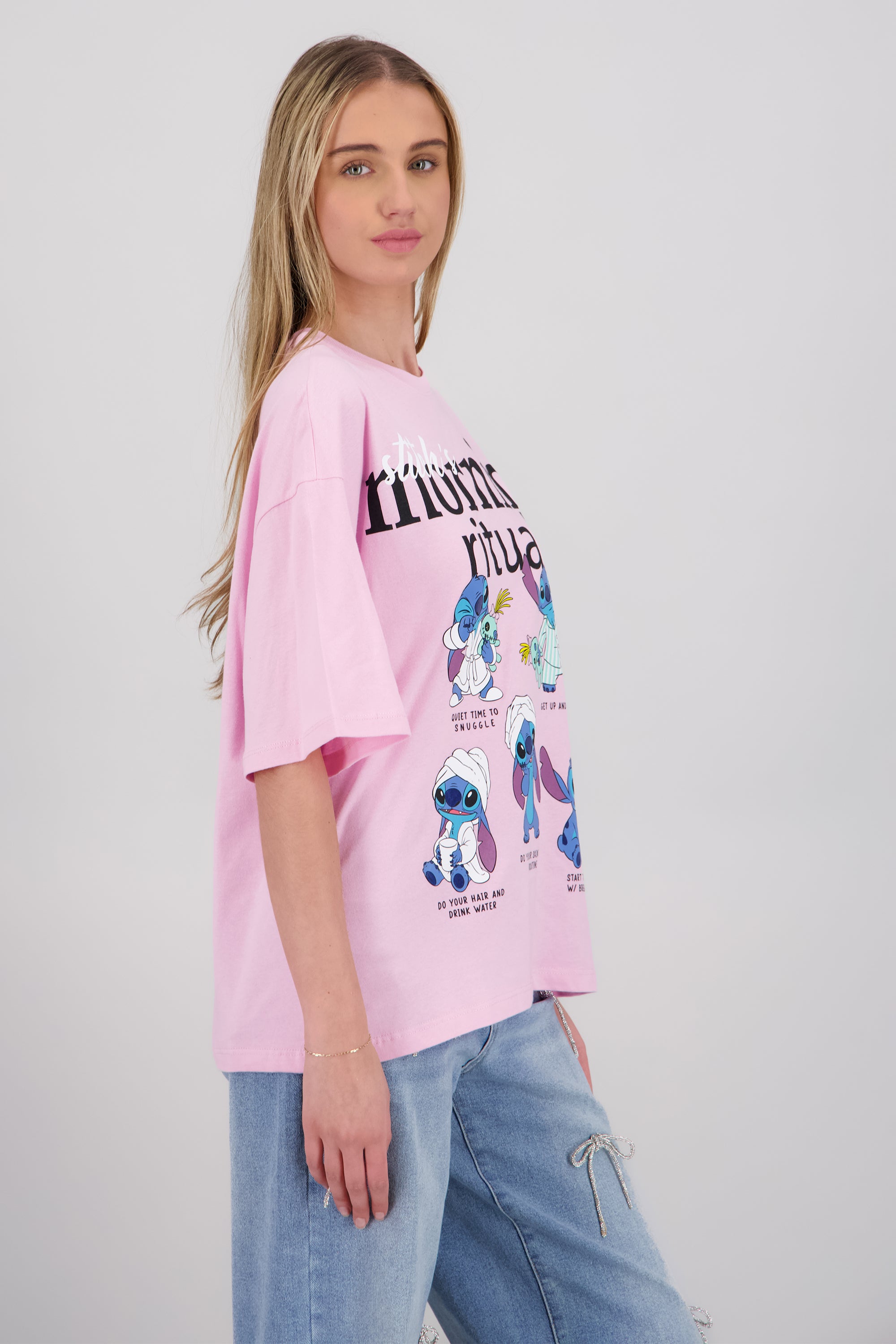 Playera Stitch grwm ROSA PASTEL