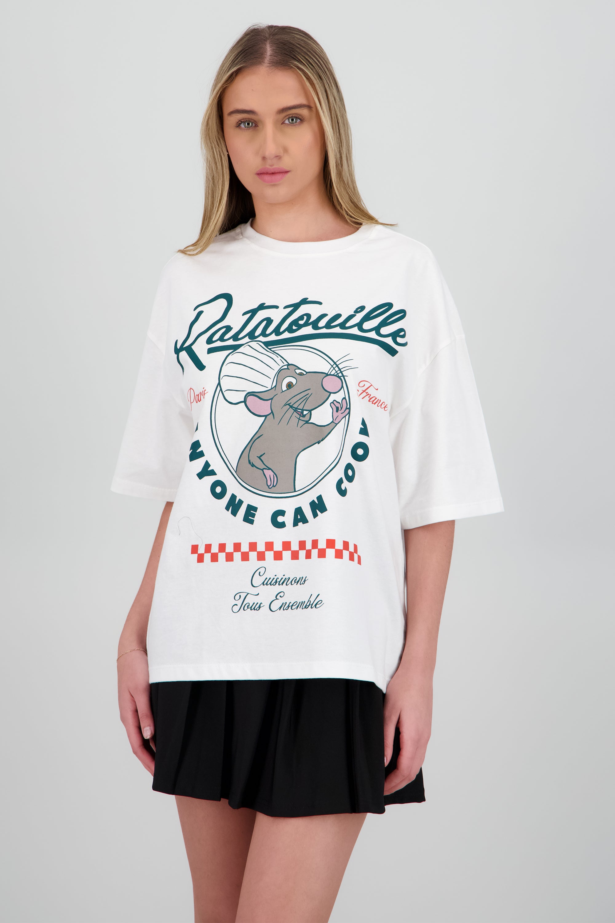 Playera over Ratatouille chefcito BLANCO