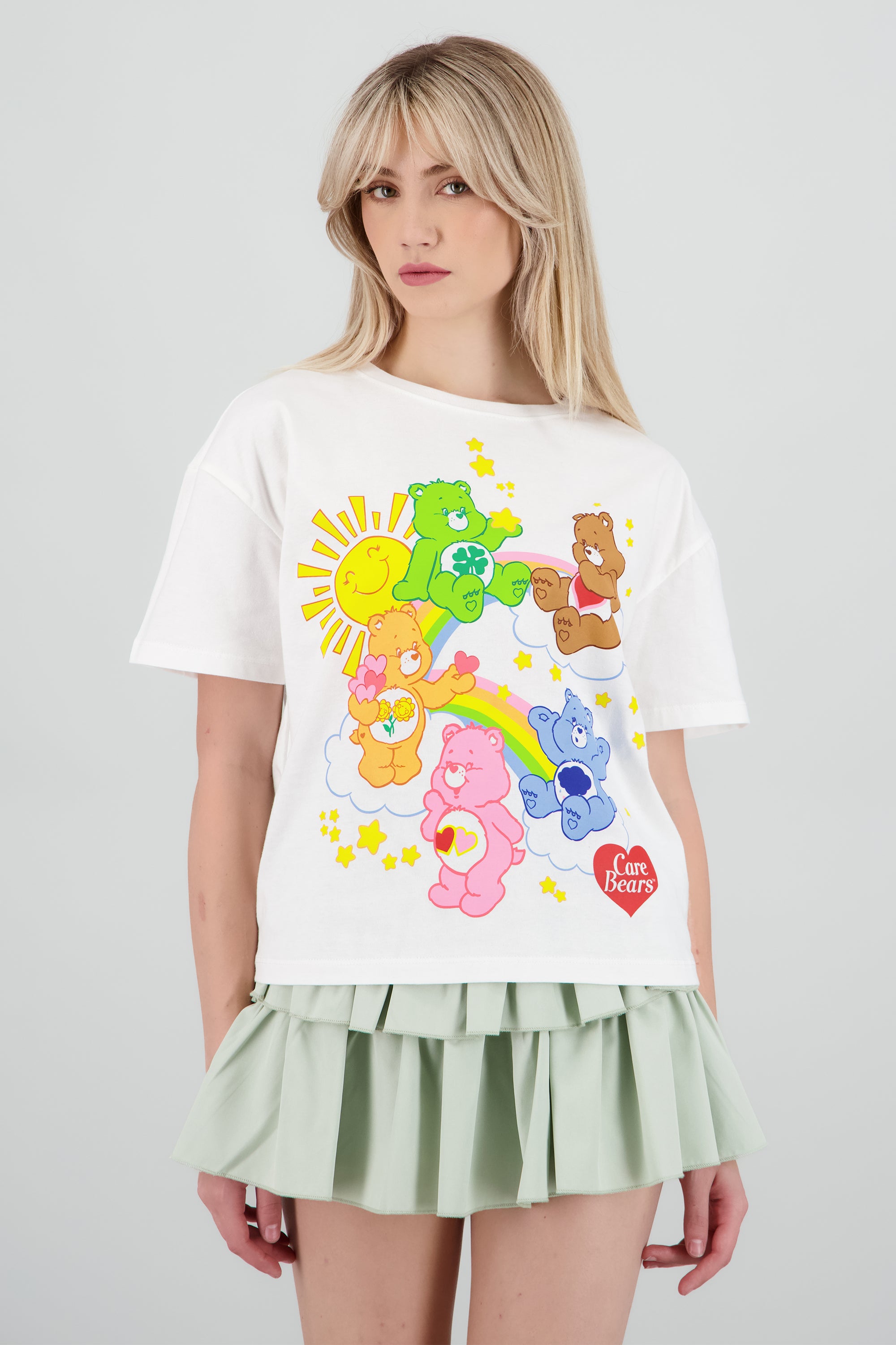 Playera boxy Care Bears HUESO