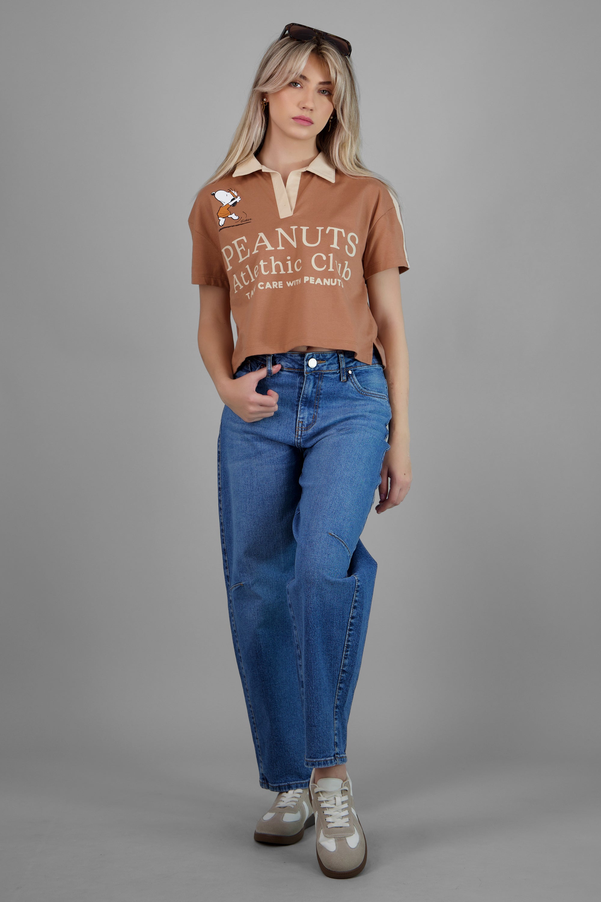 Polo manga corta Snoopy atletic club CAFE COMBO