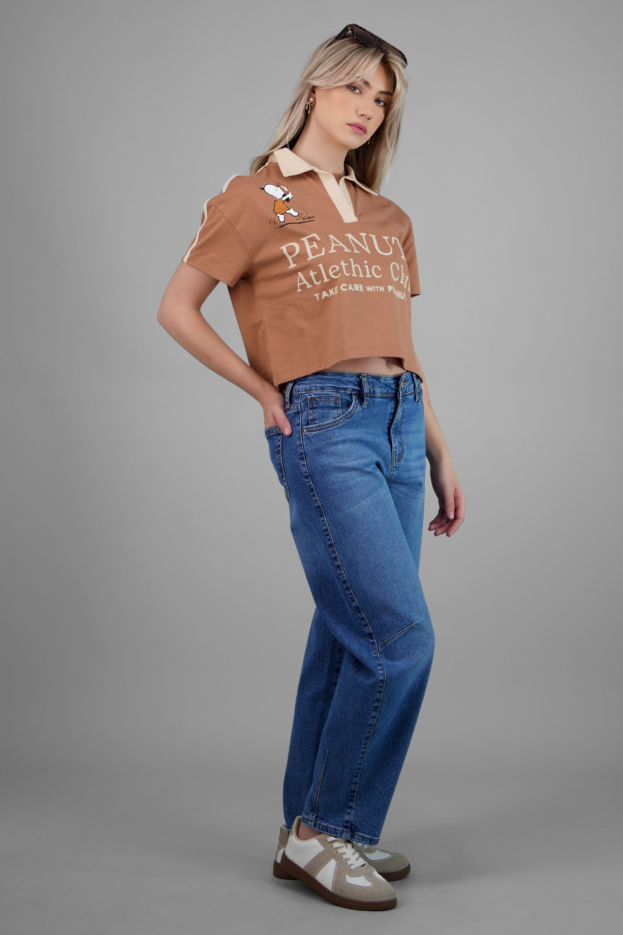 Polo manga corta Snoopy atletic club CAFE COMBO