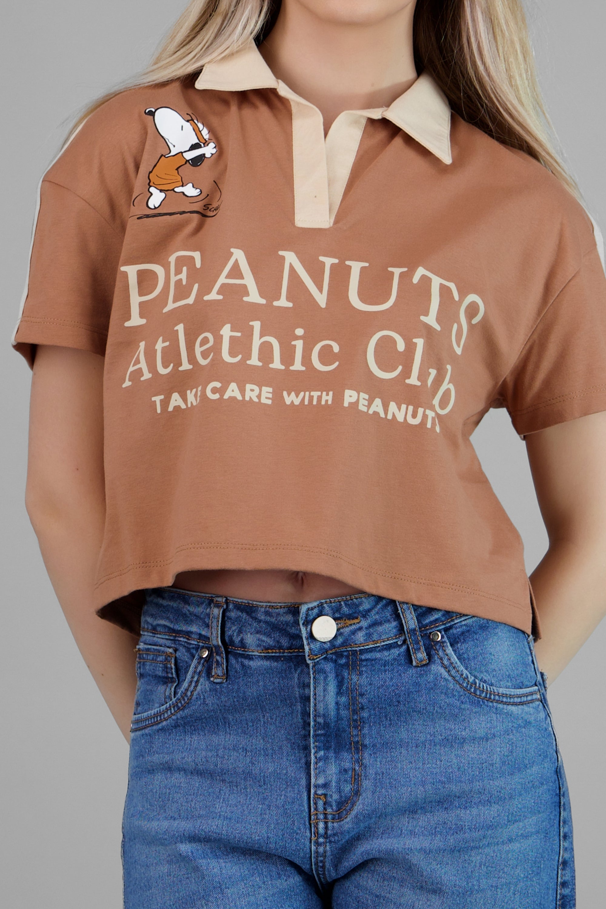 Polo manga corta Snoopy atletic club CAFE COMBO