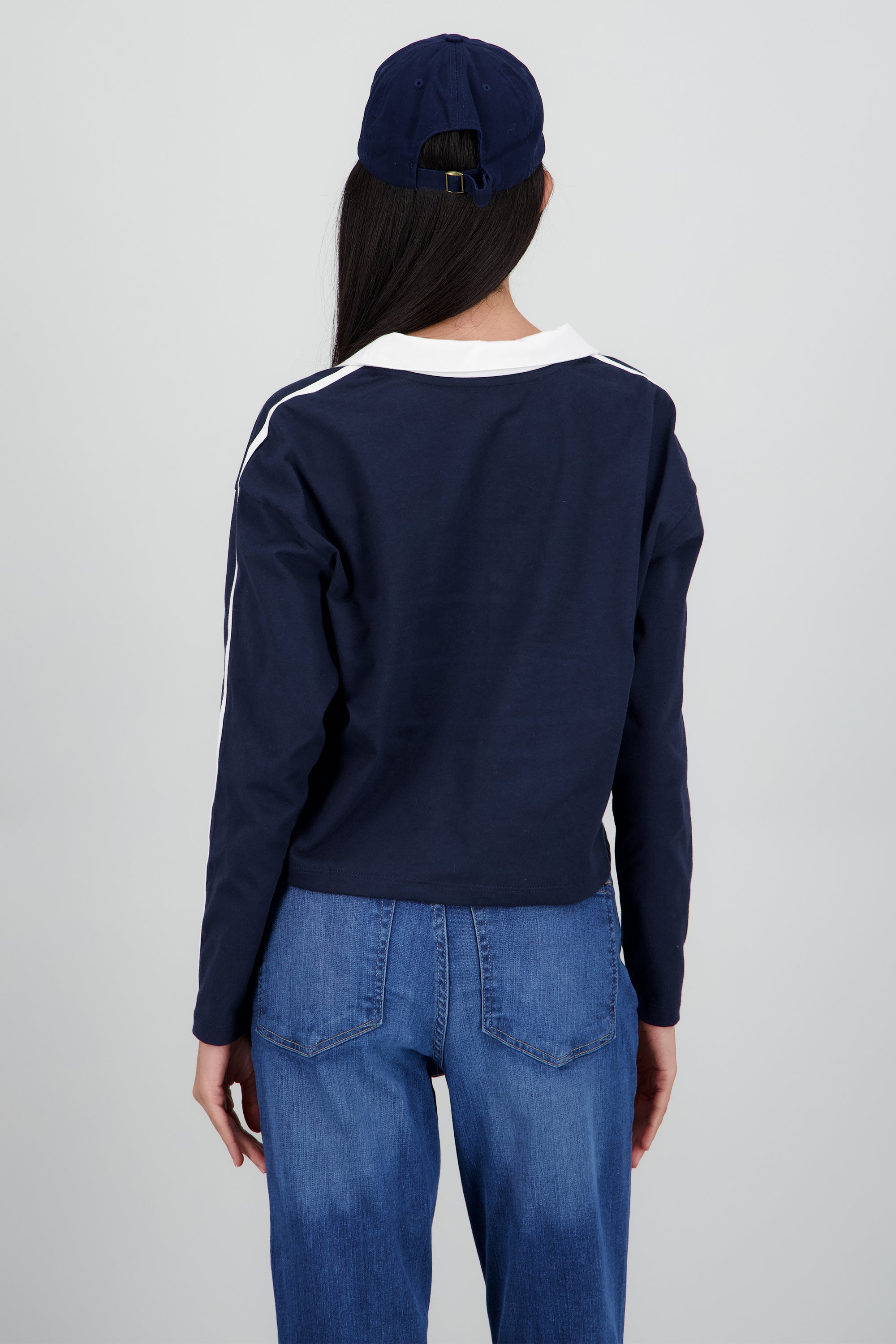 Polo manga larga snoopy running club MARINO