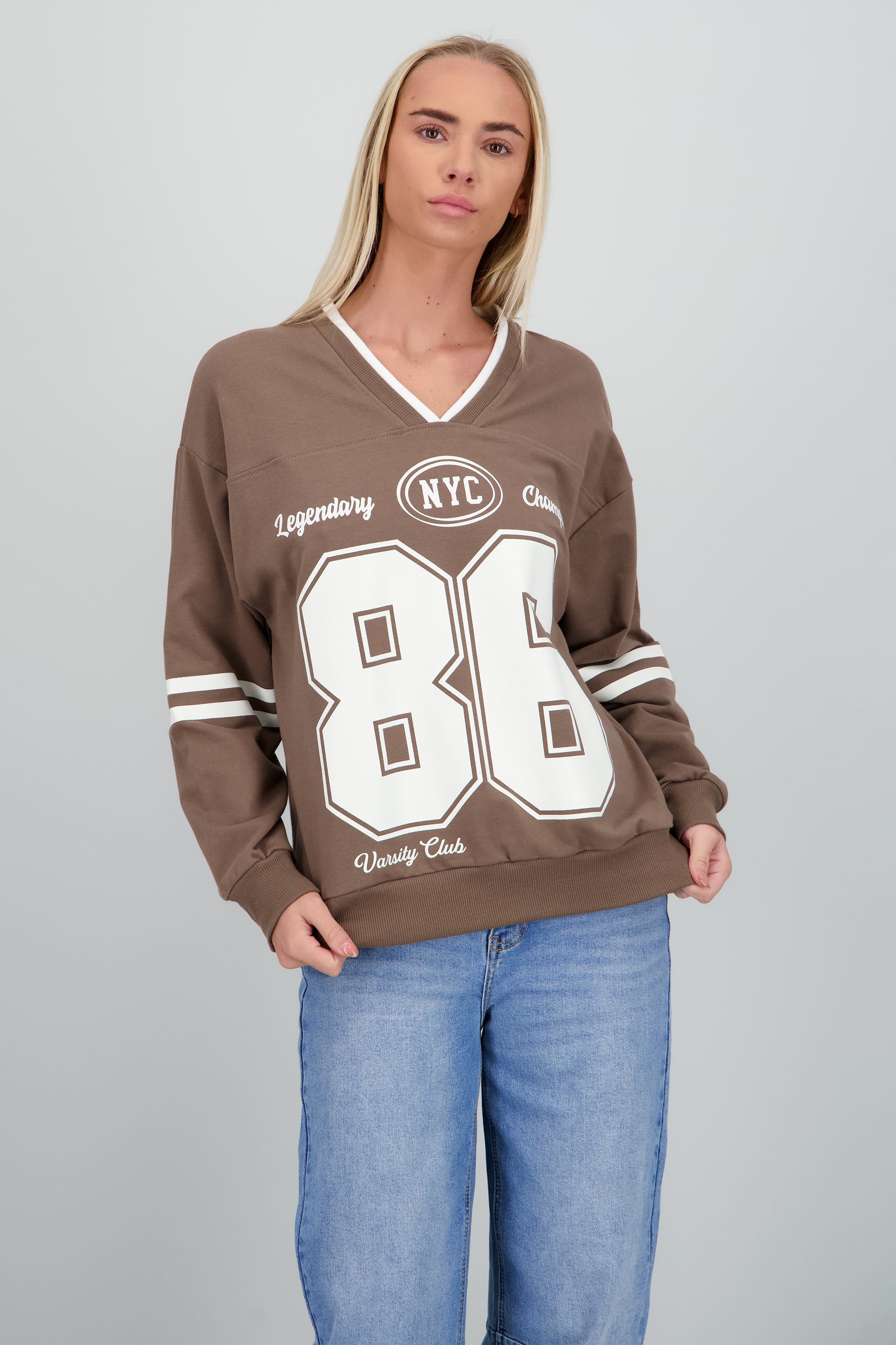 Sudadera estampado numeros CAFE