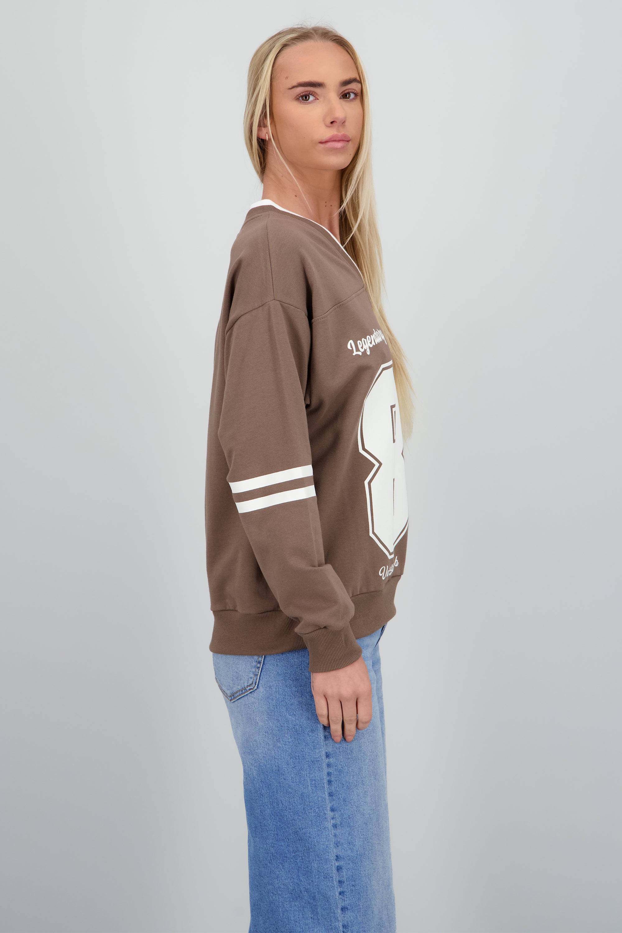 Sudadera estampado numeros CAFE