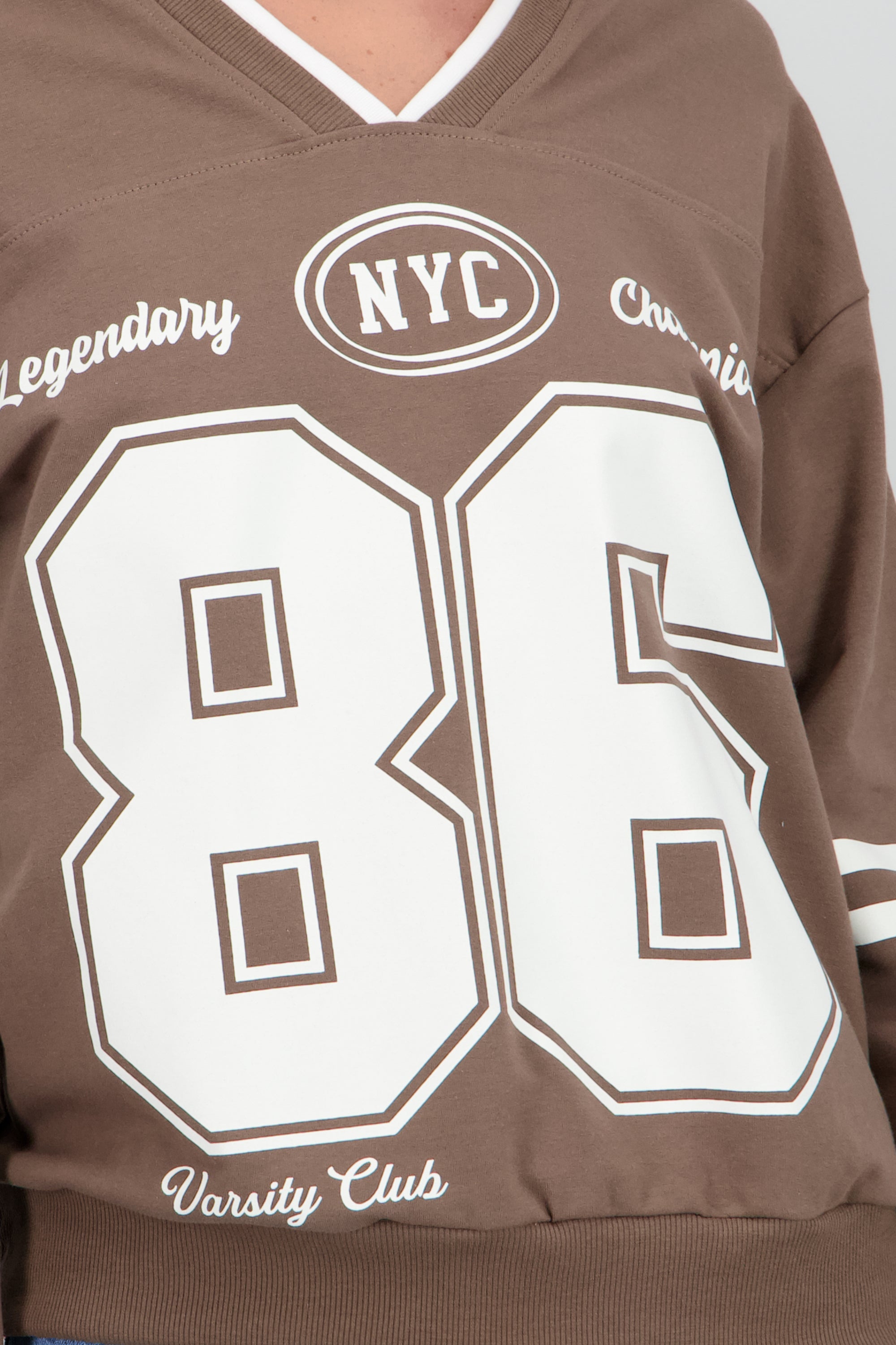 Sudadera estampado numeros CAFE