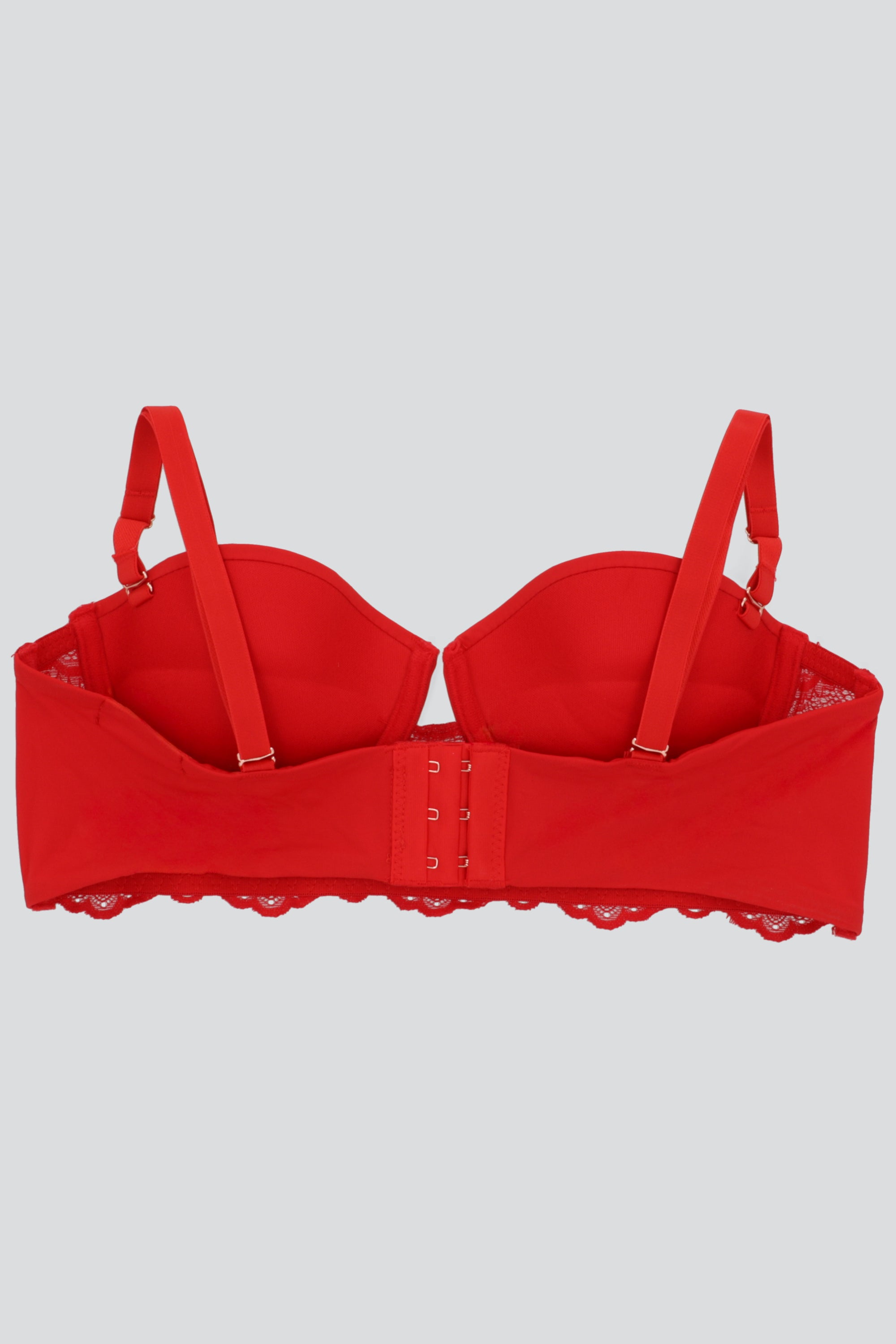 Bra liso detalle encaje ROJO