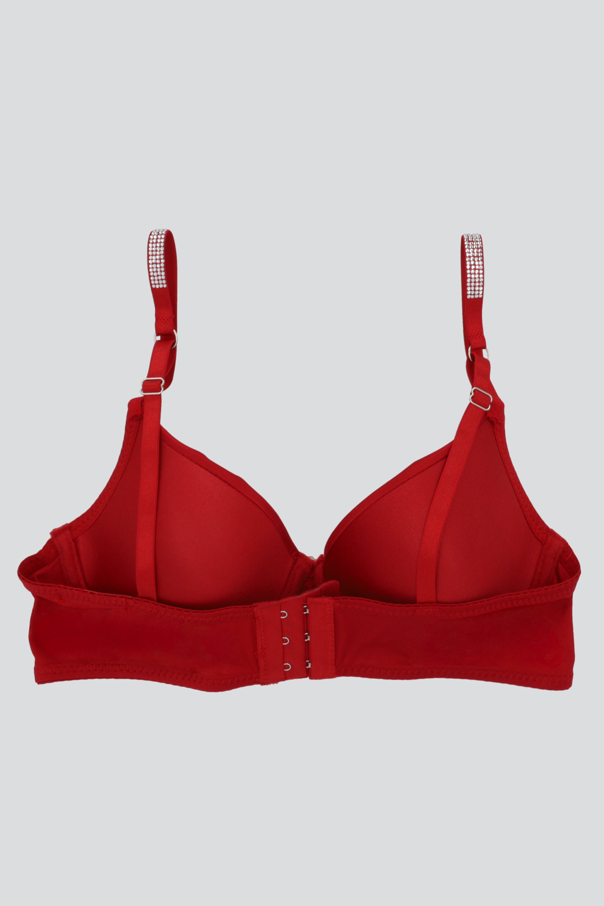 Bra liso detalle brillos ROJO