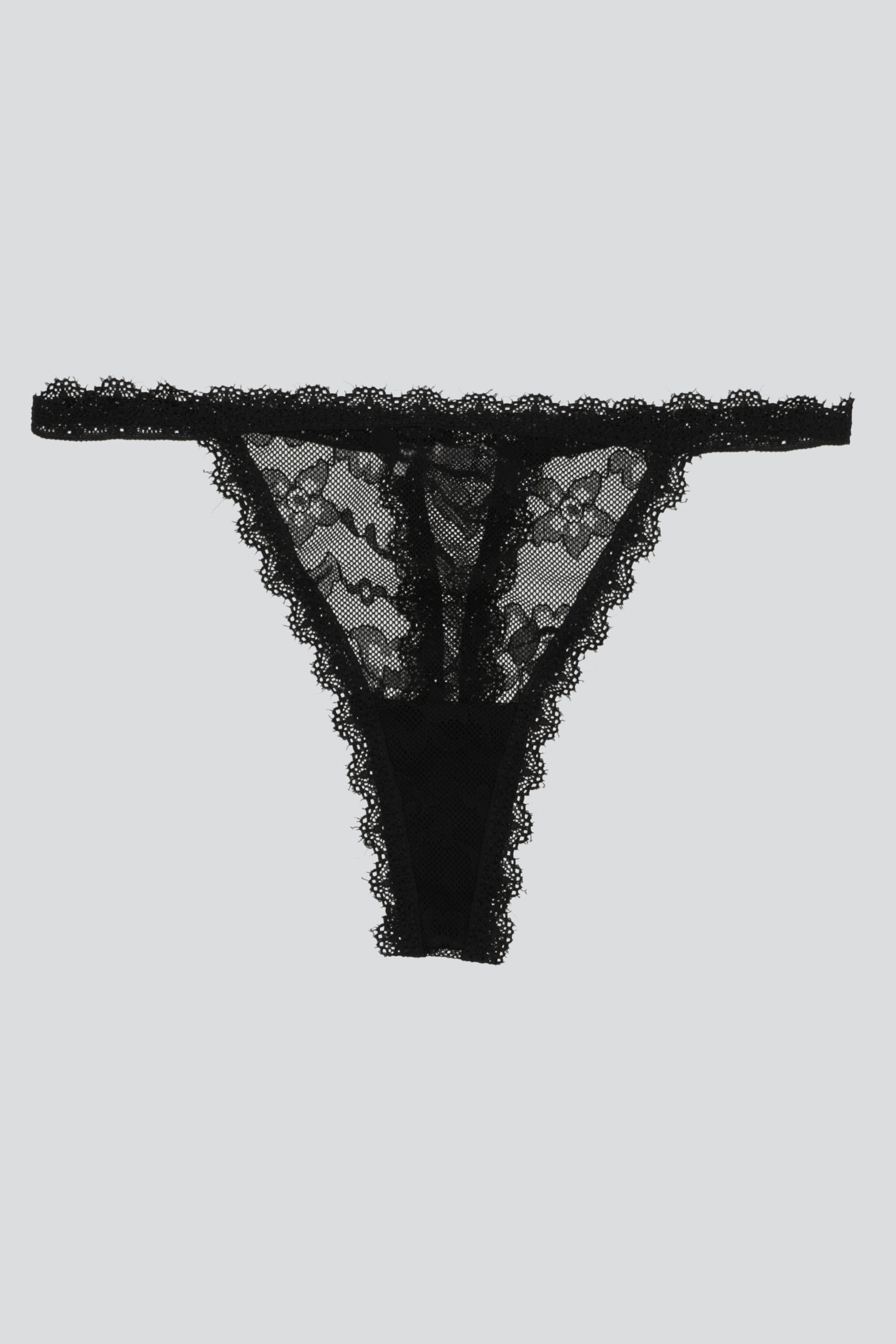 Tanga full encaje tiras NEGRO
