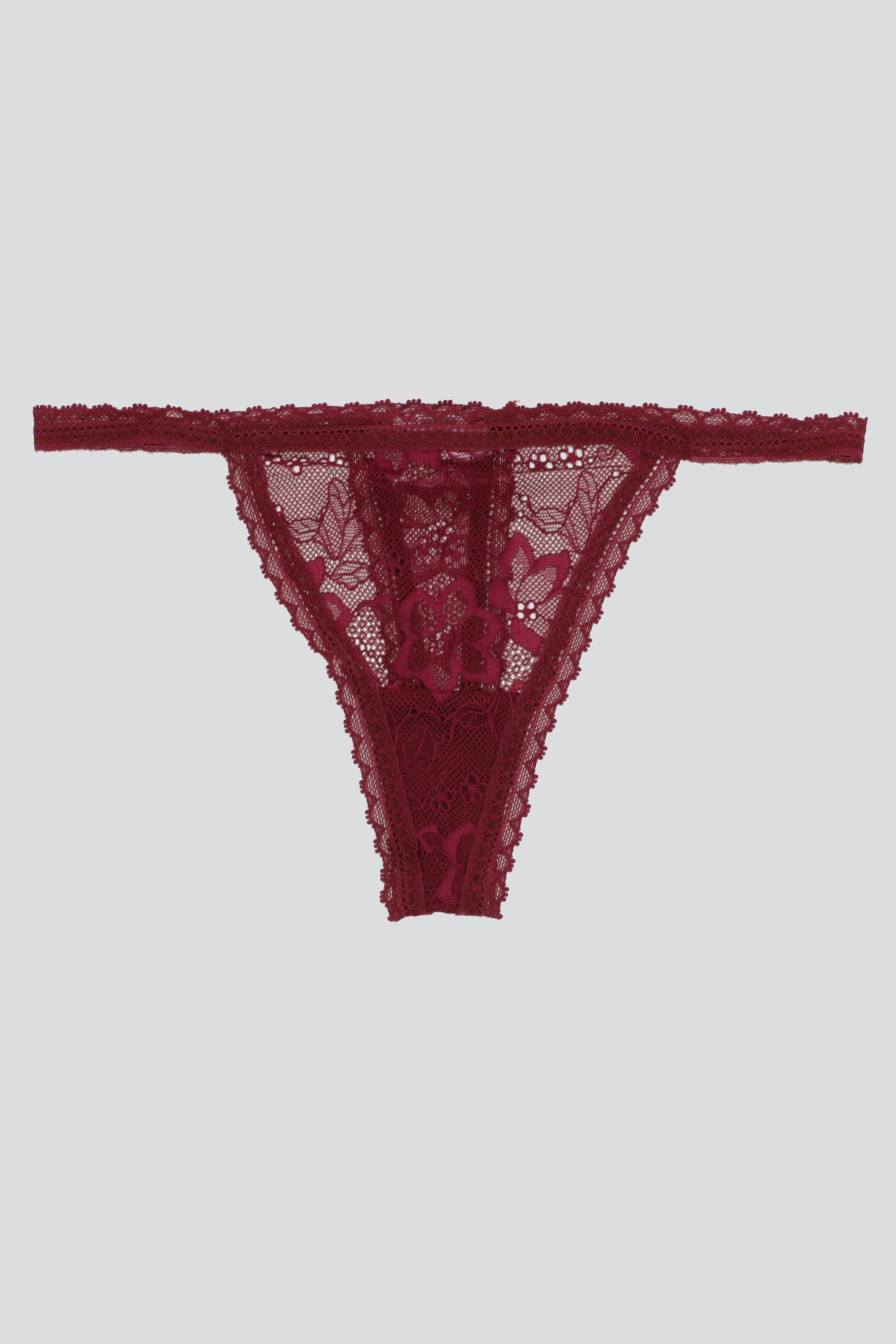 Tanga full encaje tiras VINO