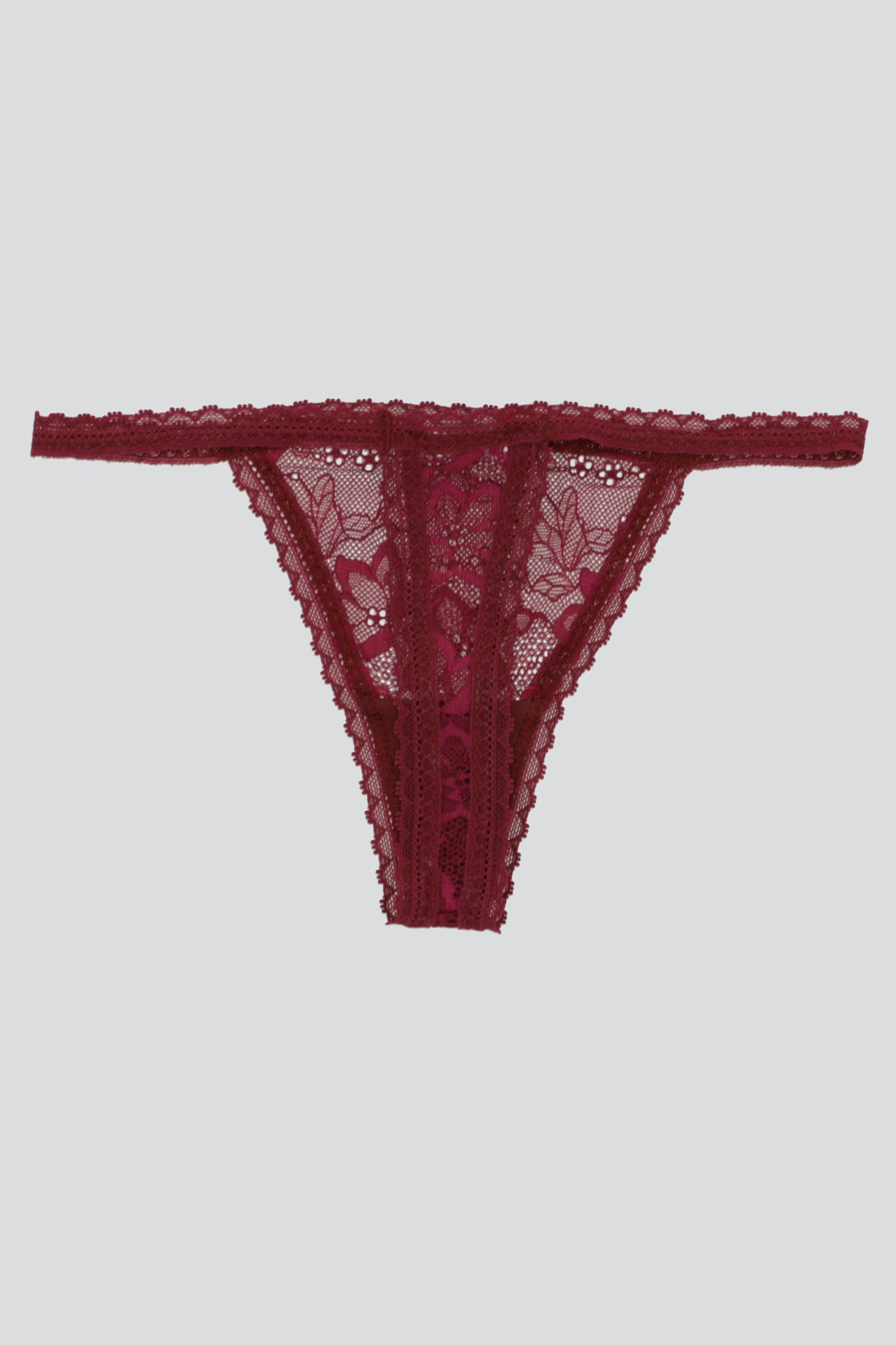 Tanga full encaje tiras VINO