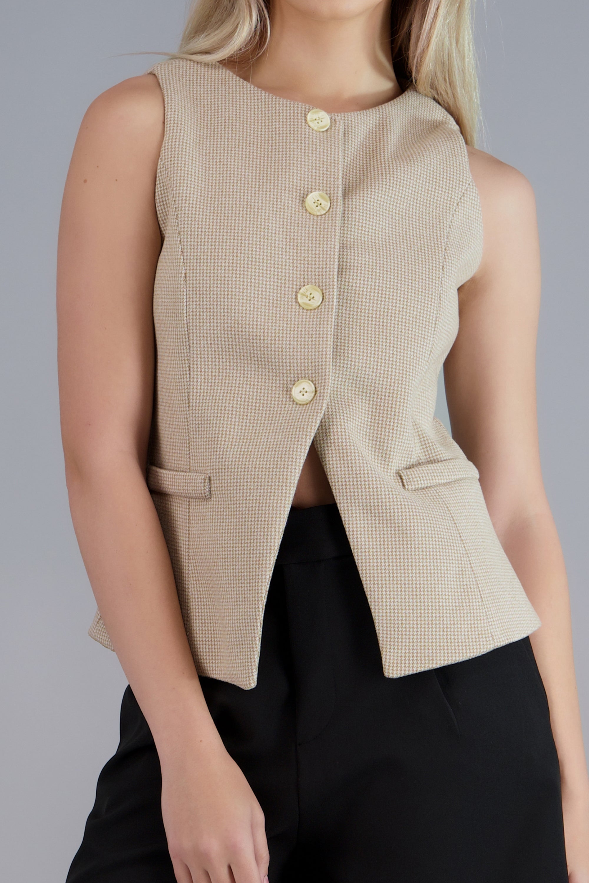 chaleco city slim hypsters BEIGE