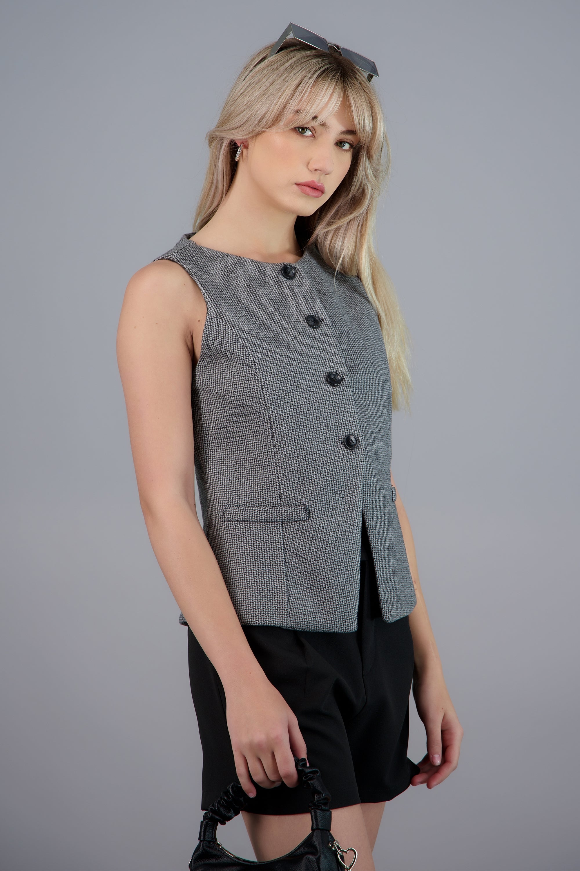 chaleco city slim hypsters NEGRO COMBO