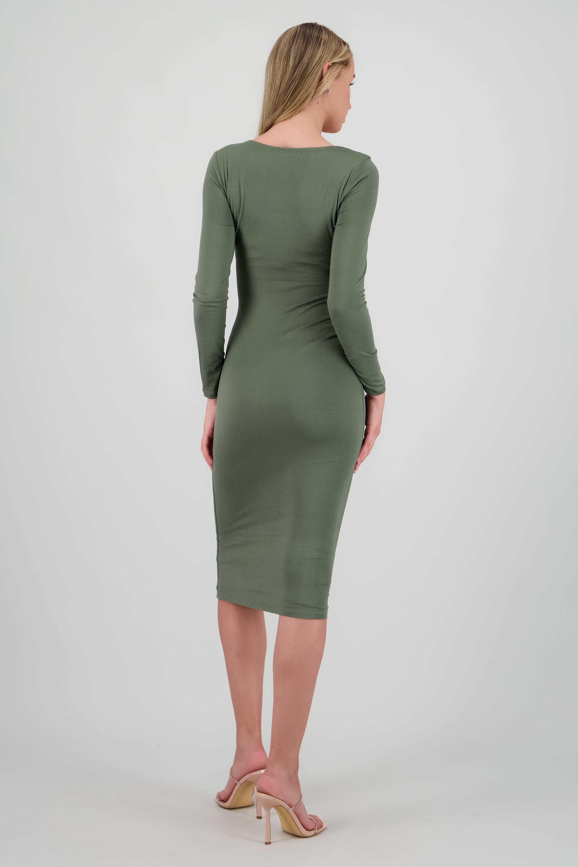 Vestido escote cuadrado OLIVO