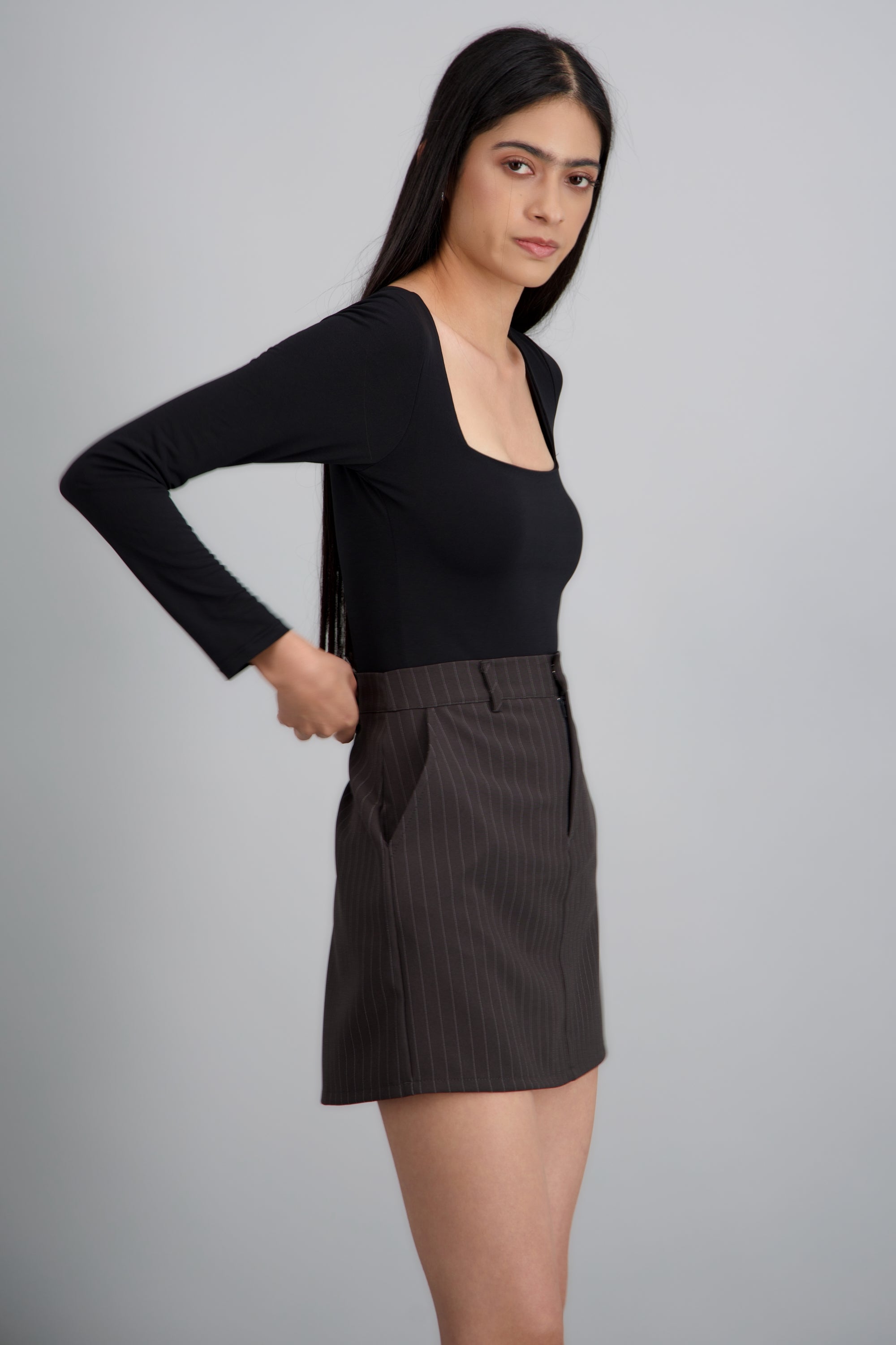 Bodysuit escote cuadrado NEGRO
